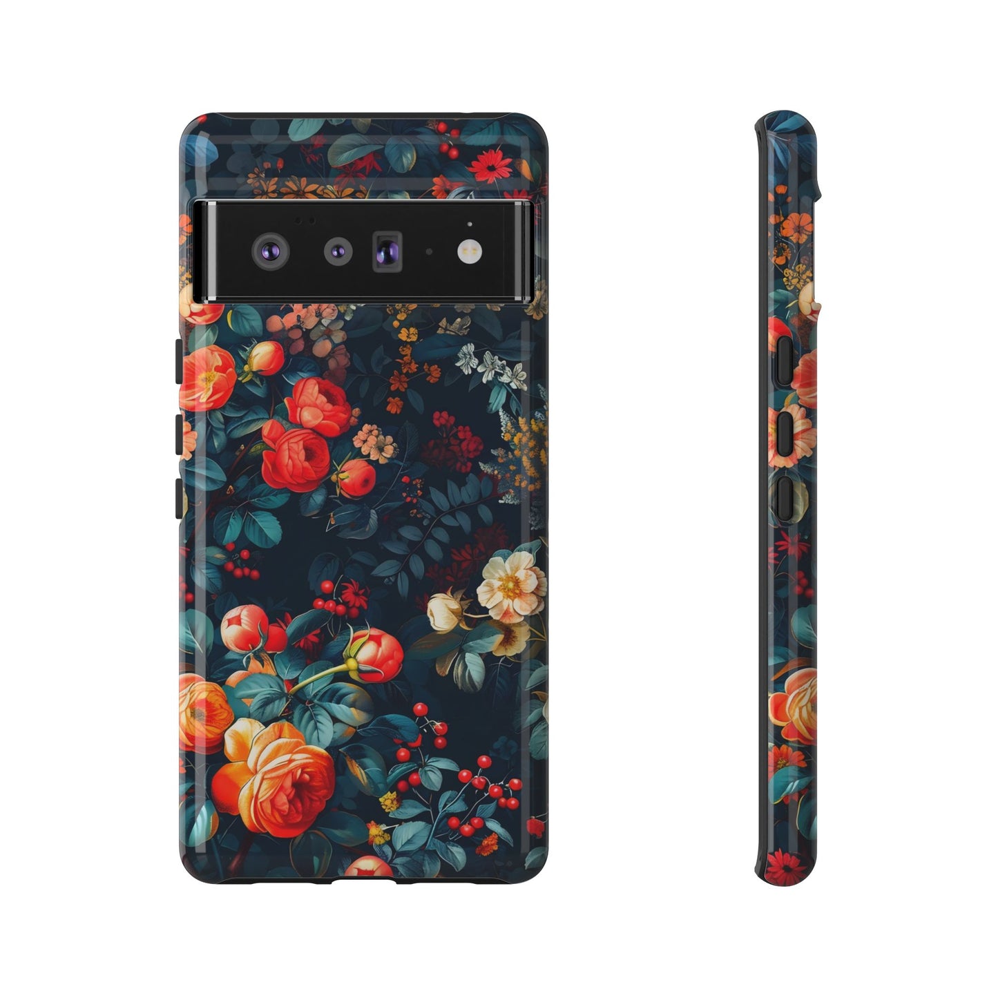 Floral Phone Case - Tough Cases, iPhone Protection, Elegant Floral Design, Gift for Her, Stylish Tech Accessory