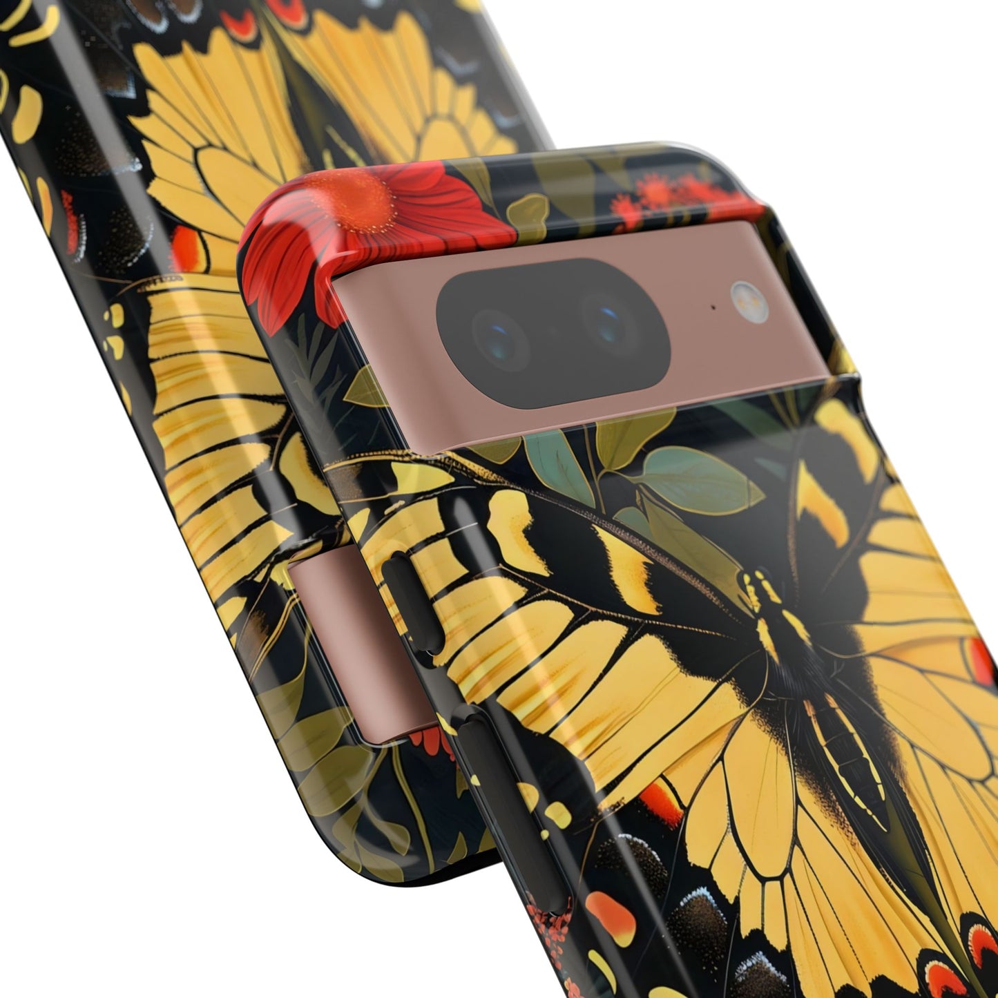 Butterfly Floral Phone Case, Tough Cases with Vibrant Design, Protective Cover for Nature Lovers, Gift for Her