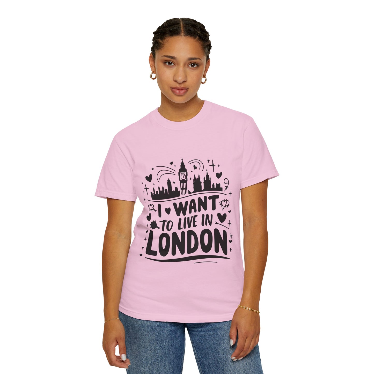 Unisex Garment-Dyed T-shirt - I want to Live in London