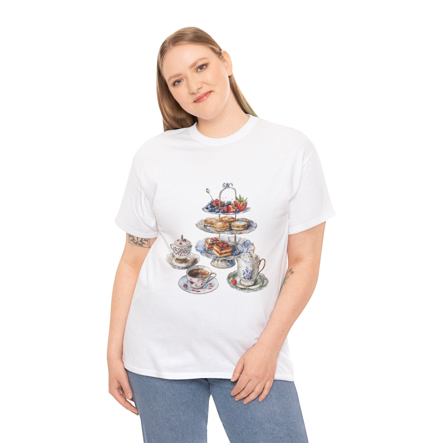 Unisex Heavy Cotton Tee - From Pies to Puddings - Classic British Dishes"