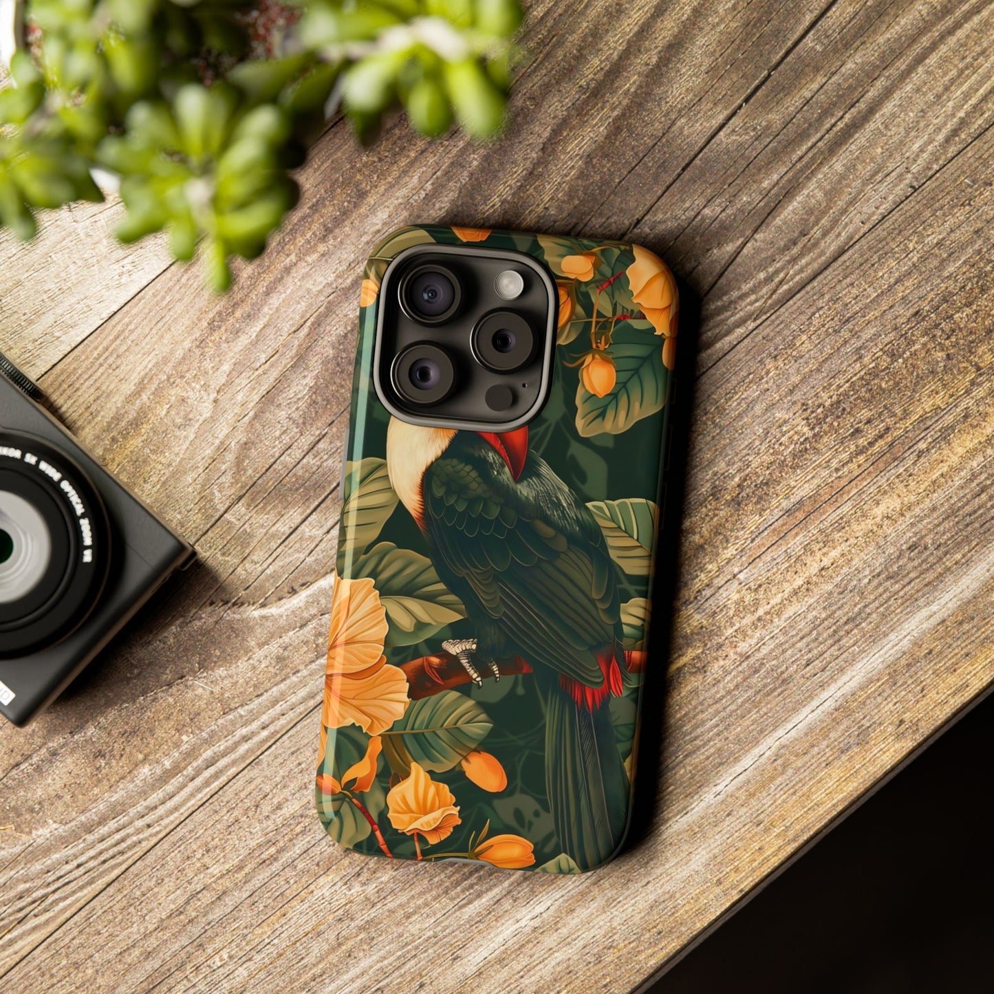 Tropical Toucan Phone Case, Exotic Bird Cover, Nature Lover Gift, Eco-Friendly Design, Customizable Tech Accessory