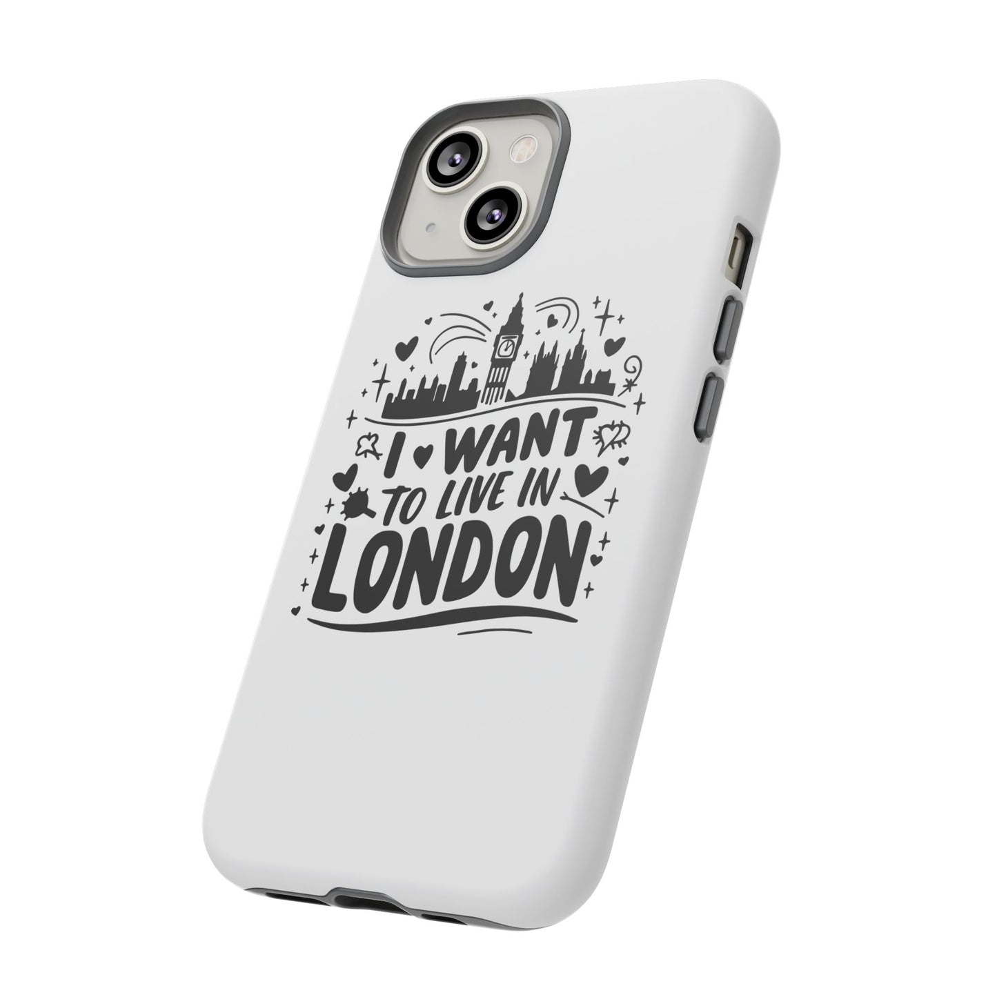 London City iPhone Case, Tough Phone Cover, Travel Gift, London Souvenir, Adventure Accessory, Wanderlust Decor