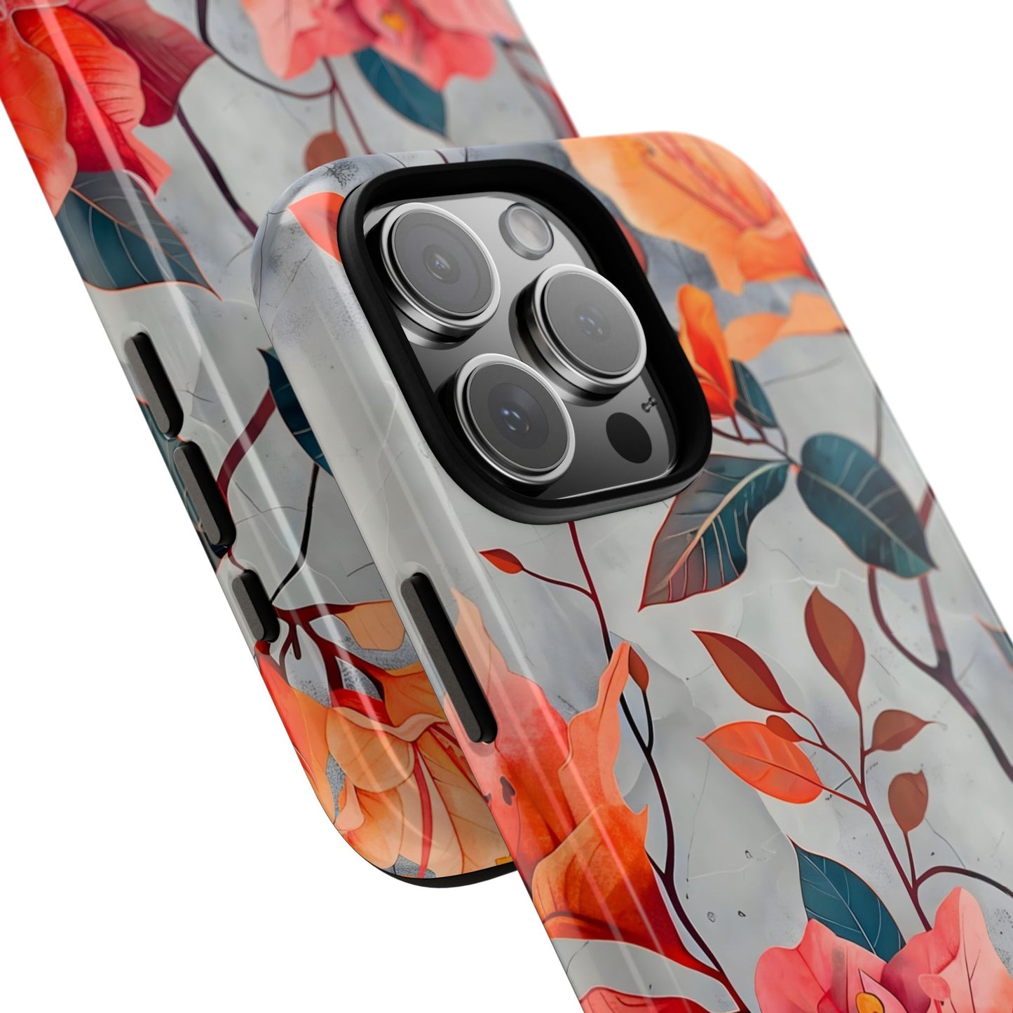 Floral Phone Case, Tough Cases, Flower Power, Gift for Her, Decorative Phone Cover, Trendy Accessories, Everyday Style