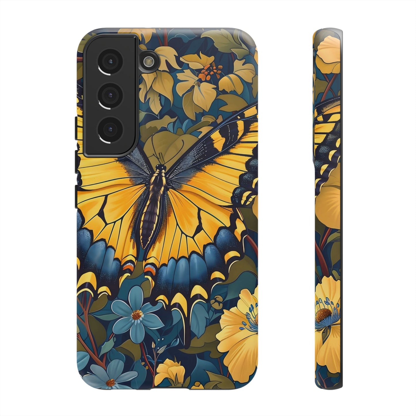 Colorful Butterfly Phone Case, Floral Design, Tough Cases, Protective Cover, Gifts for Nature Lovers, Birthday Present