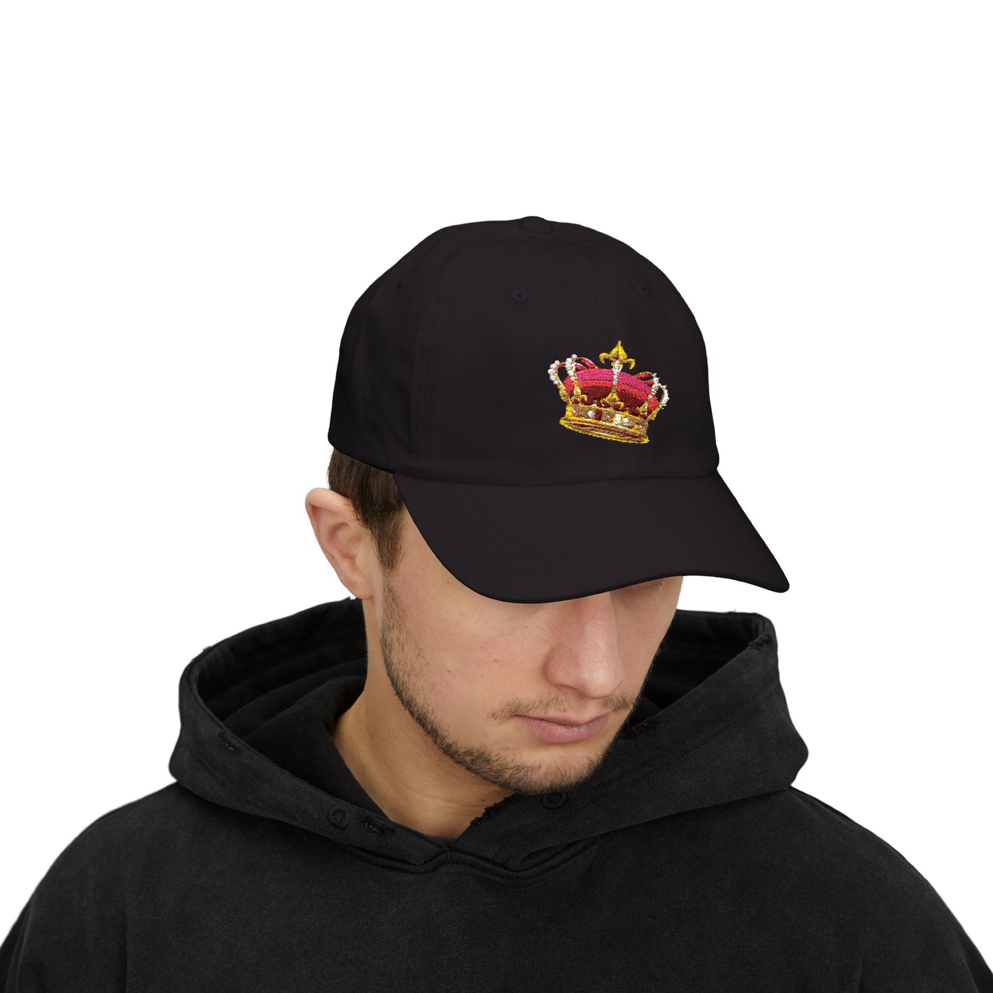 Crown Emblem Classic Dad Cap | Adjustable Hat for Dads, Father's Day Gift, Casual Wear, Trendy Accessories, Summer Style