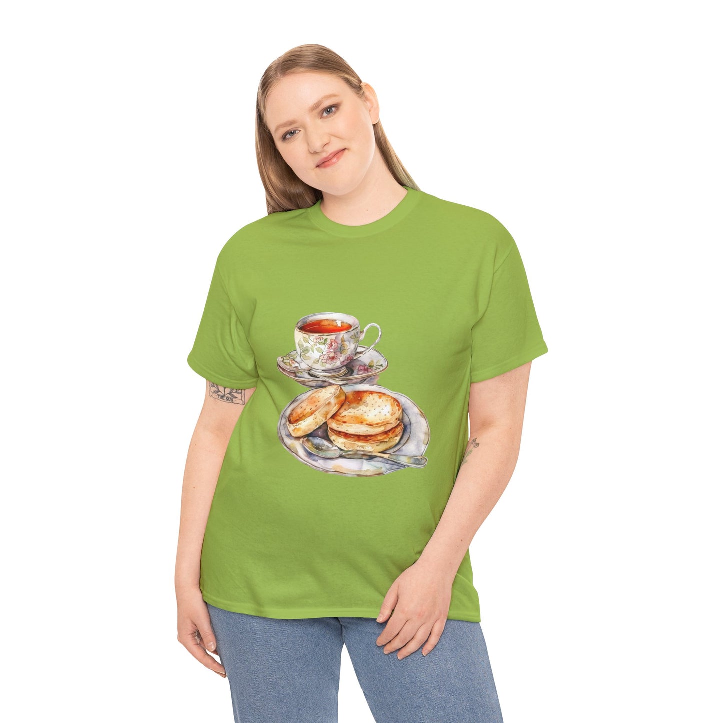 Unisex Heavy Cotton Tee - Heritage on a Plate - Exploring British Cuisine