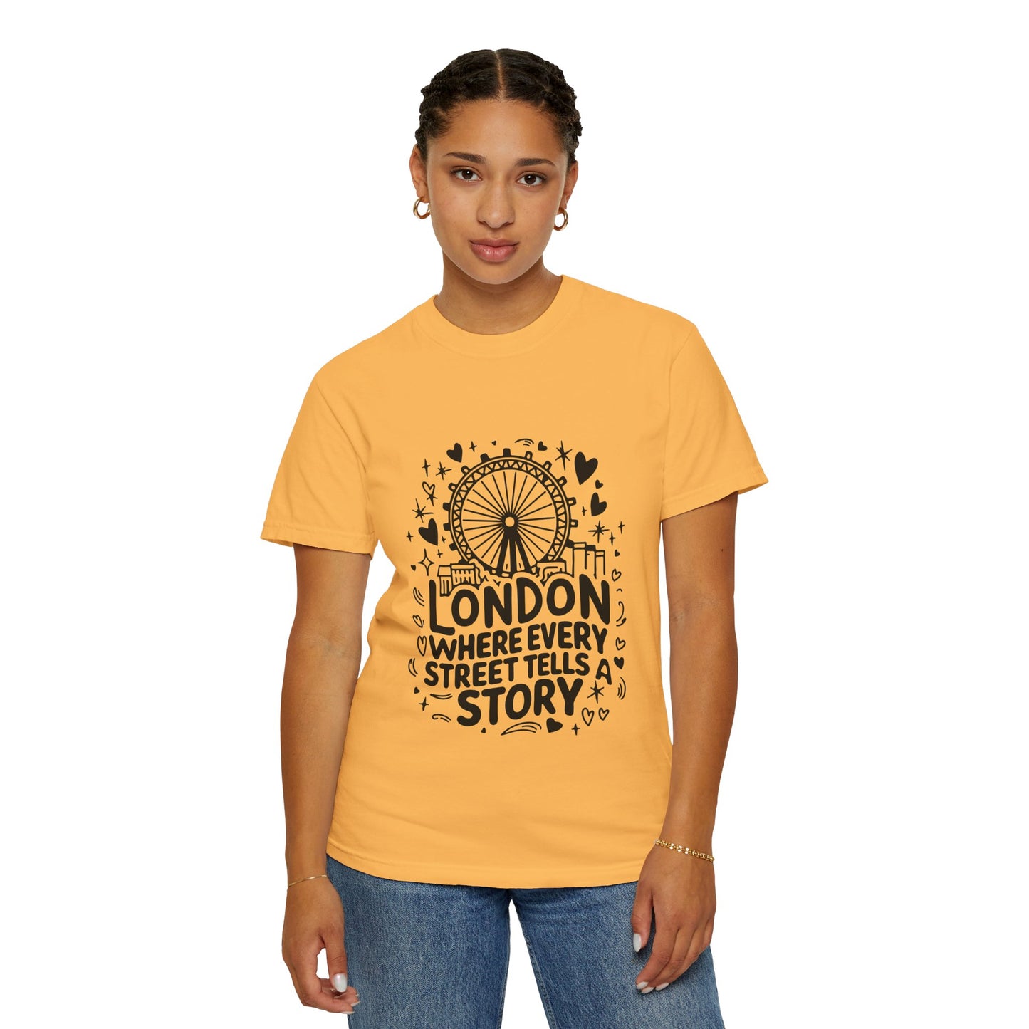 Unisex Garment-Dyed T-shirt - London's Stor Telling Streets