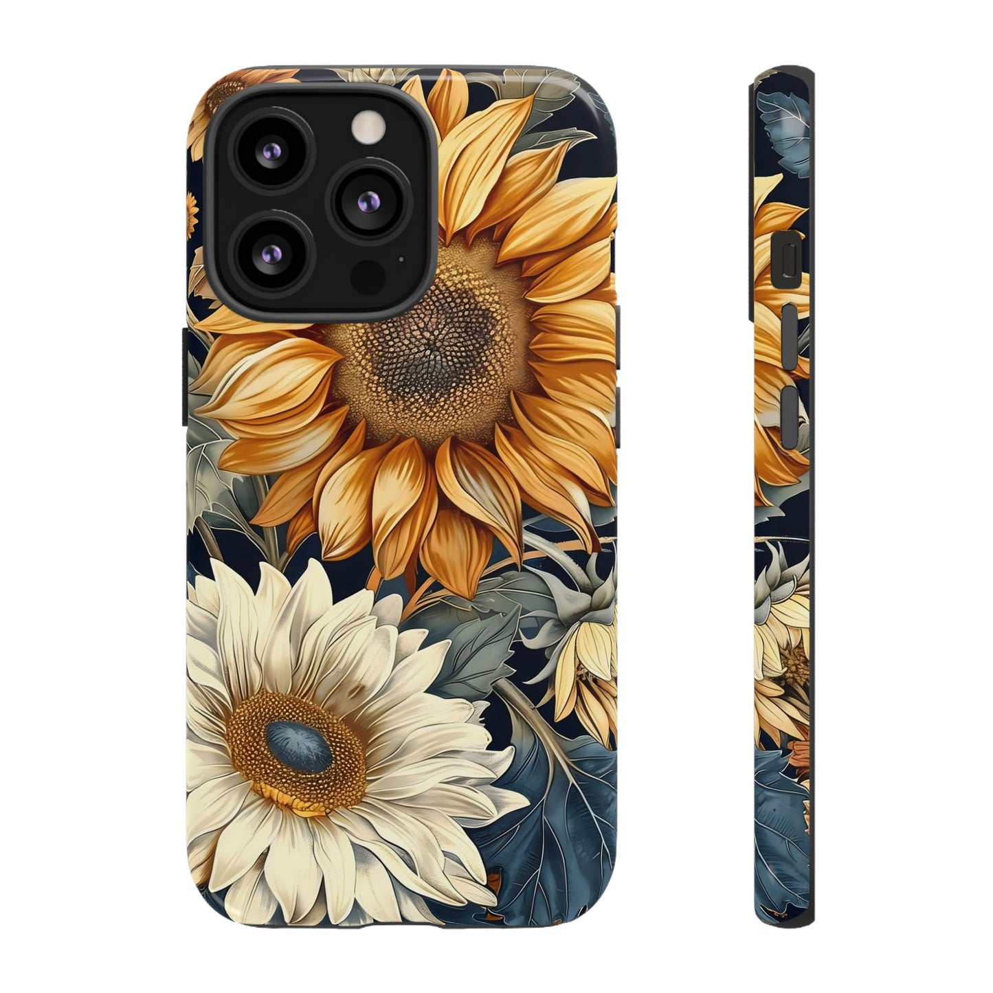Sunflower Phone Case, Floral Tough Phone Cover, Gift for Nature Lovers, Phone Accessories, Sunflower Gifts