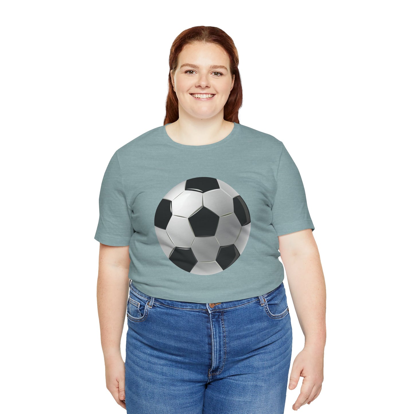 Unisex Jersey Short Sleeve Tee - Dynamic Football Design - Sports Passion and Energy
