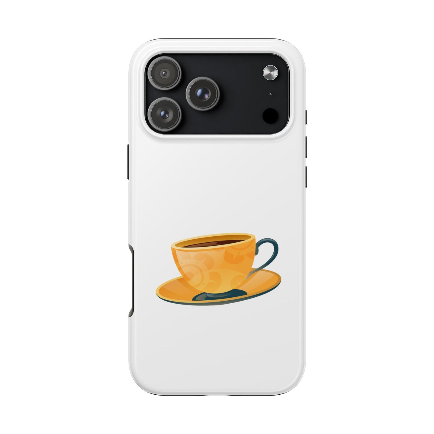 Stylish Tough Phone Case with Coffee Cup Design, Coffee Lover Gift, Phone Accessories for Fall, Cute Phone Cover, Durable Protection