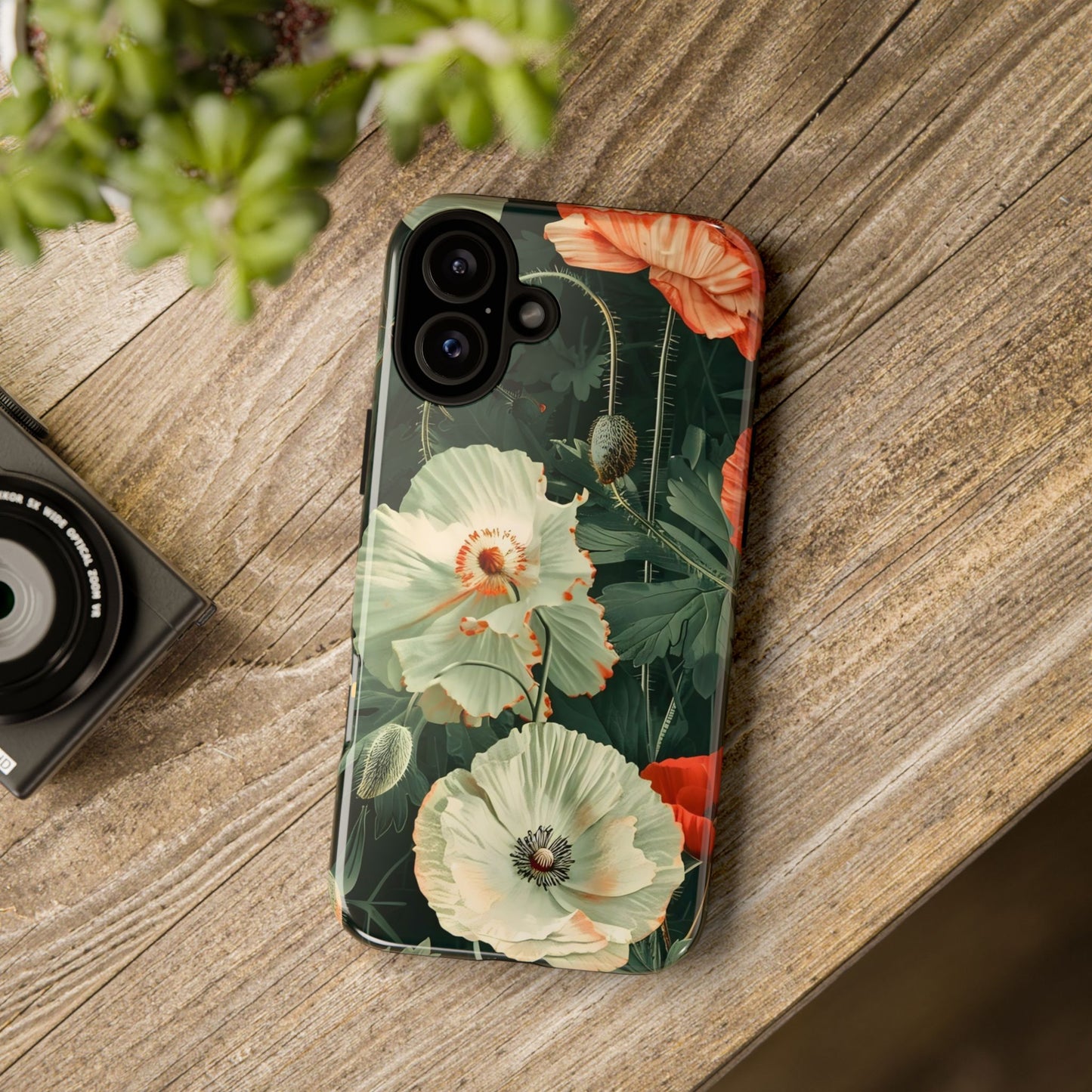 Floral Phone Case - Tough Cases, Botanical Design, Gift for Friends, Trendy Mobile Cover, Personalized Phone Accessory