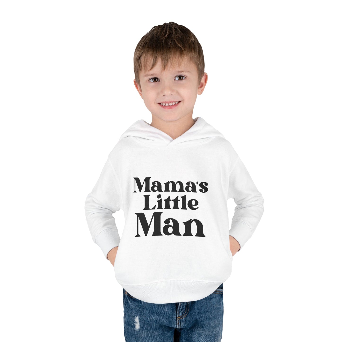 Mama's Little Man Toddler Hoodie - Cozy Fleece Pullover for Little Boys