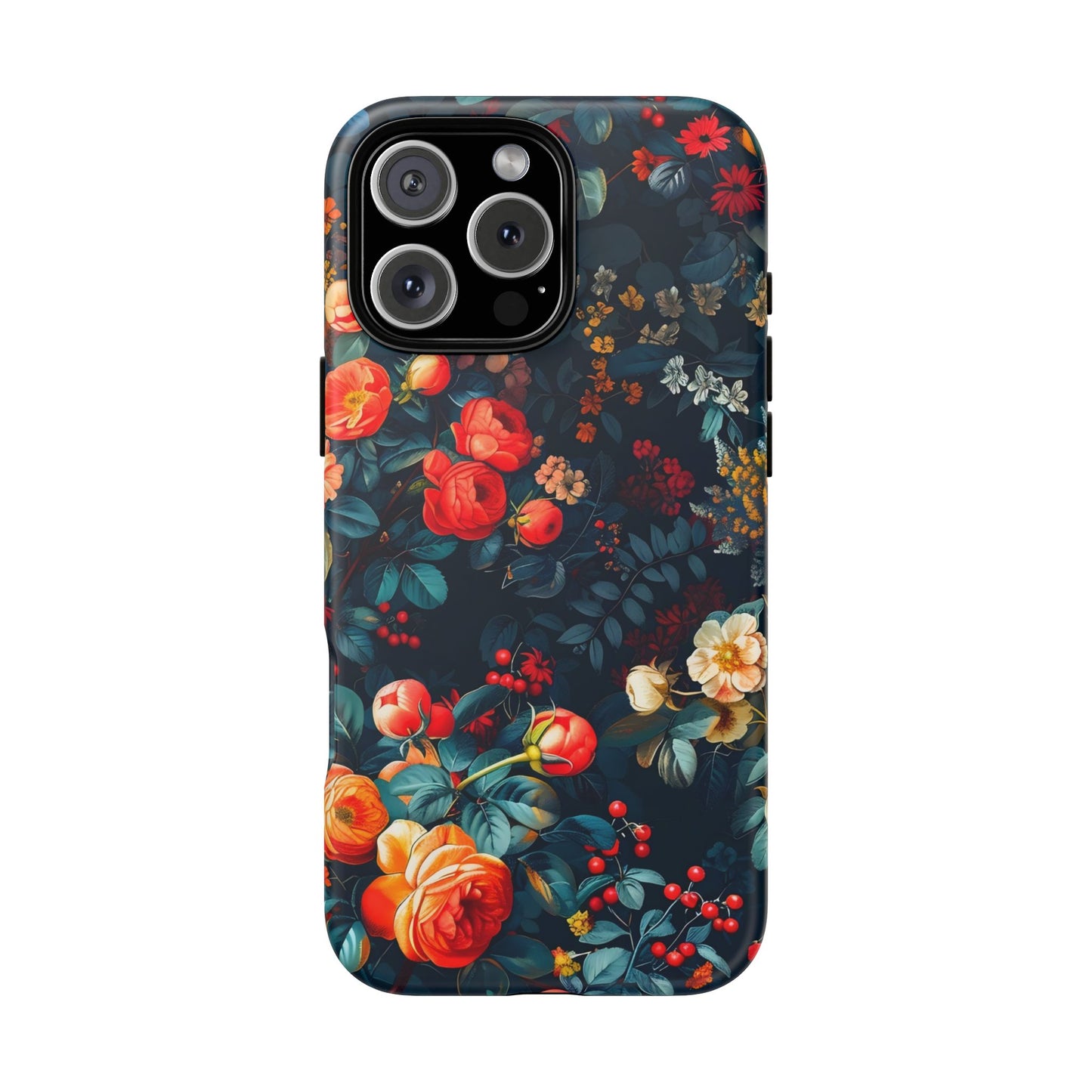 Floral Phone Case - Tough Cases, iPhone Protection, Elegant Floral Design, Gift for Her, Stylish Tech Accessory