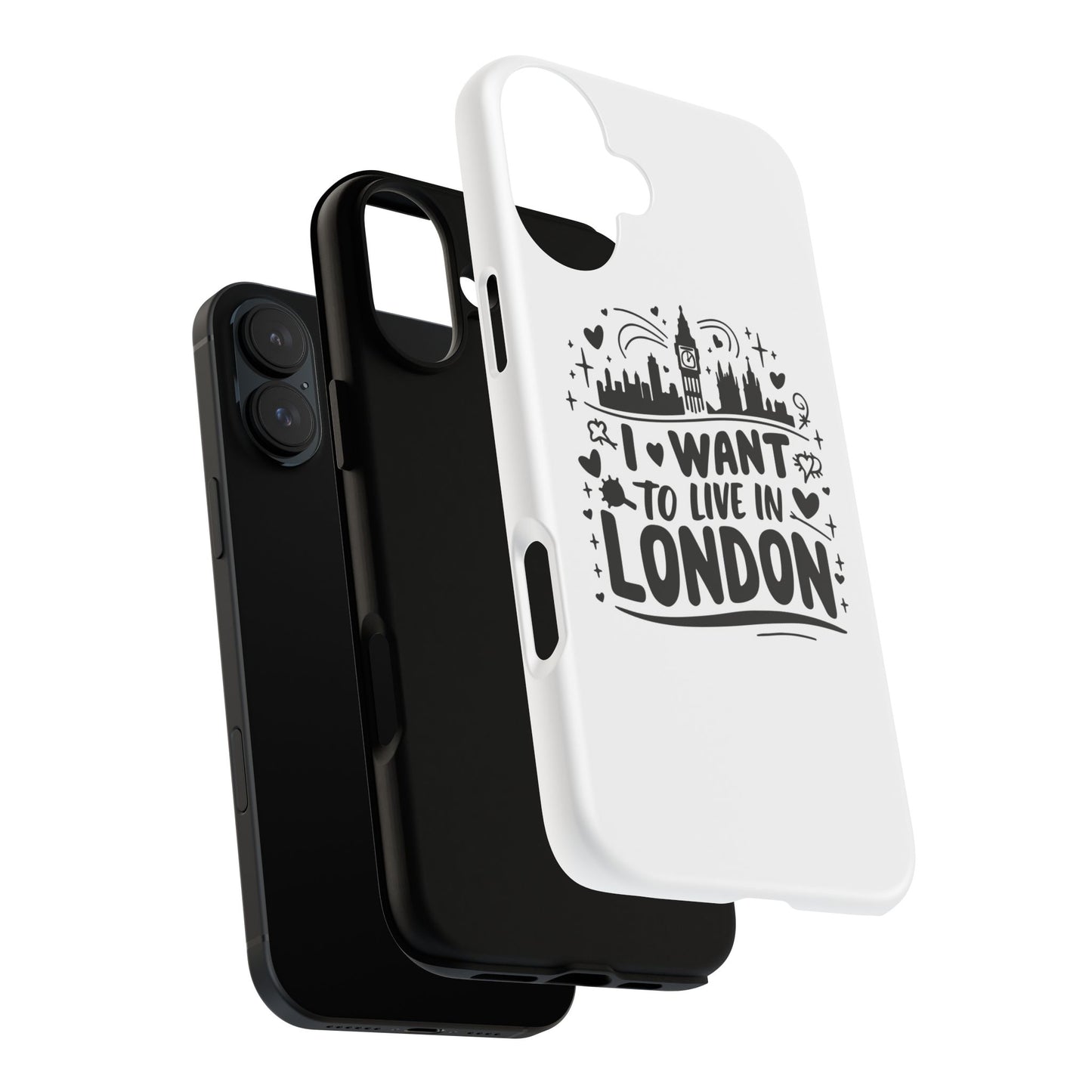 London City iPhone Case, Tough Phone Cover, Travel Gift, London Souvenir, Adventure Accessory, Wanderlust Decor
