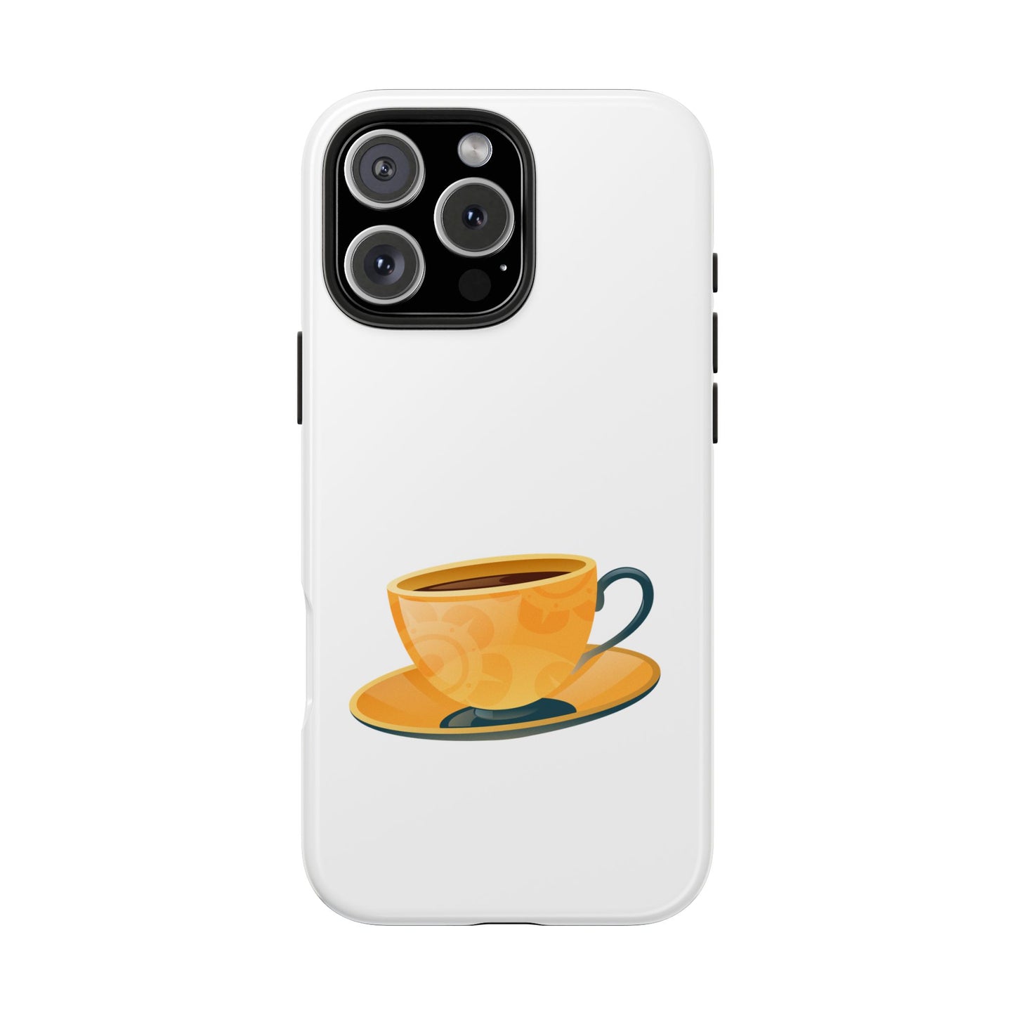 Stylish Tough Phone Case with Coffee Cup Design, Coffee Lover Gift, Phone Accessories for Fall, Cute Phone Cover, Durable Protection
