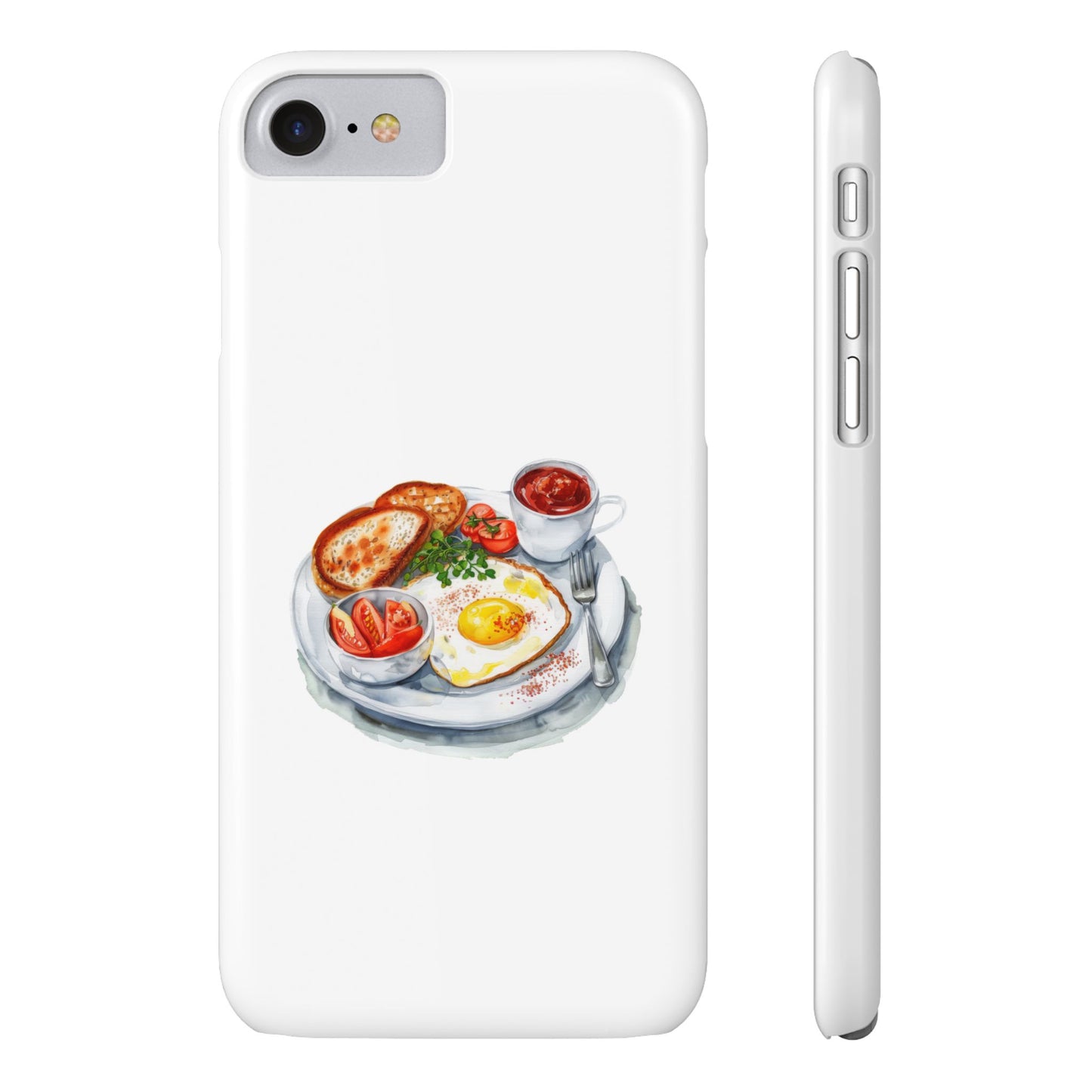Breakfast Lover Slim Phone Cases, Cute Food Phone Accessories, Coffee Morning Aesthetic, Gift for Foodies, Kitchen Decor Cases