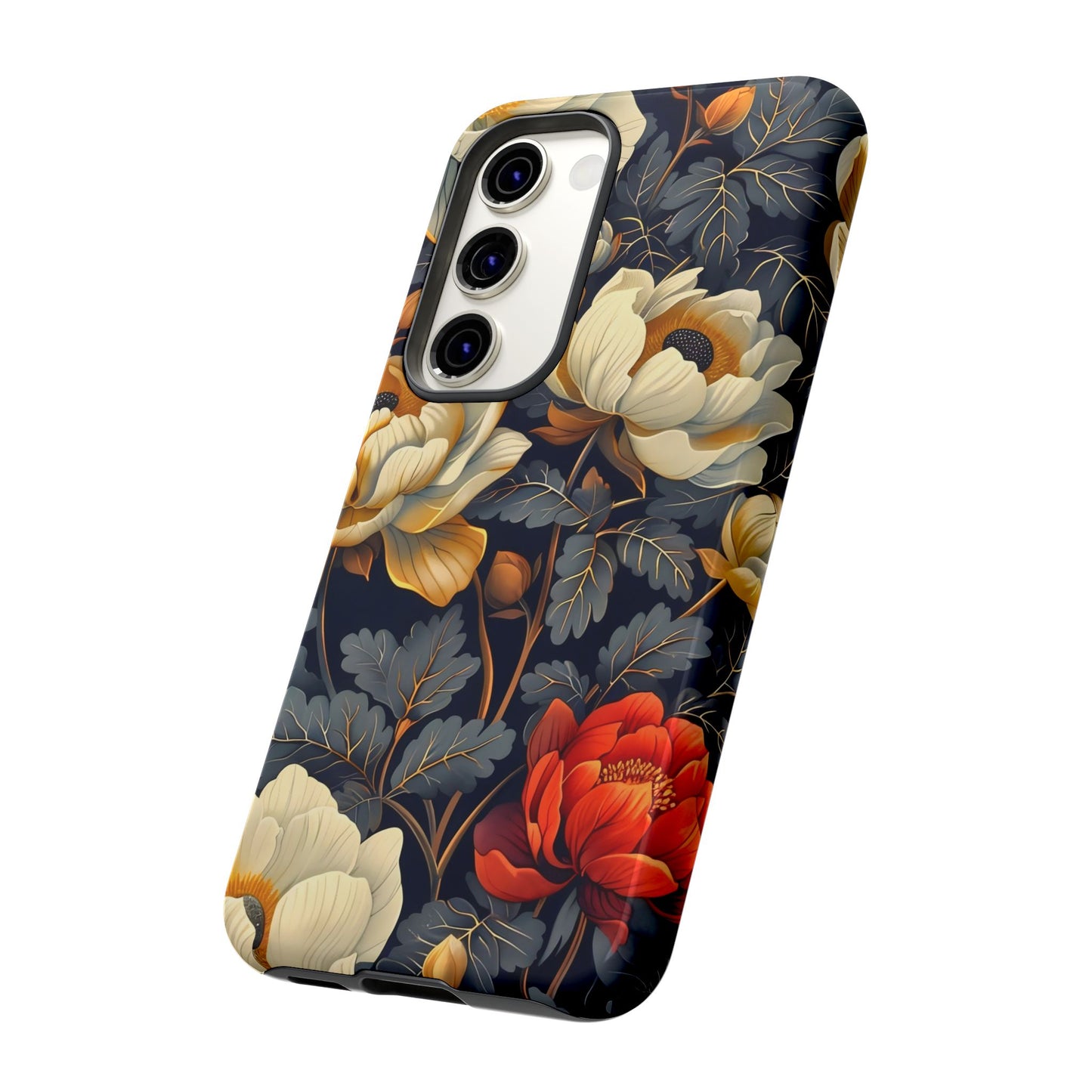 Floral Phone Case - Tough Cases, Stylish Mobile Cover, Flower Design, Holiday Gift, Trendy Accessory, Eco-Friendly Case