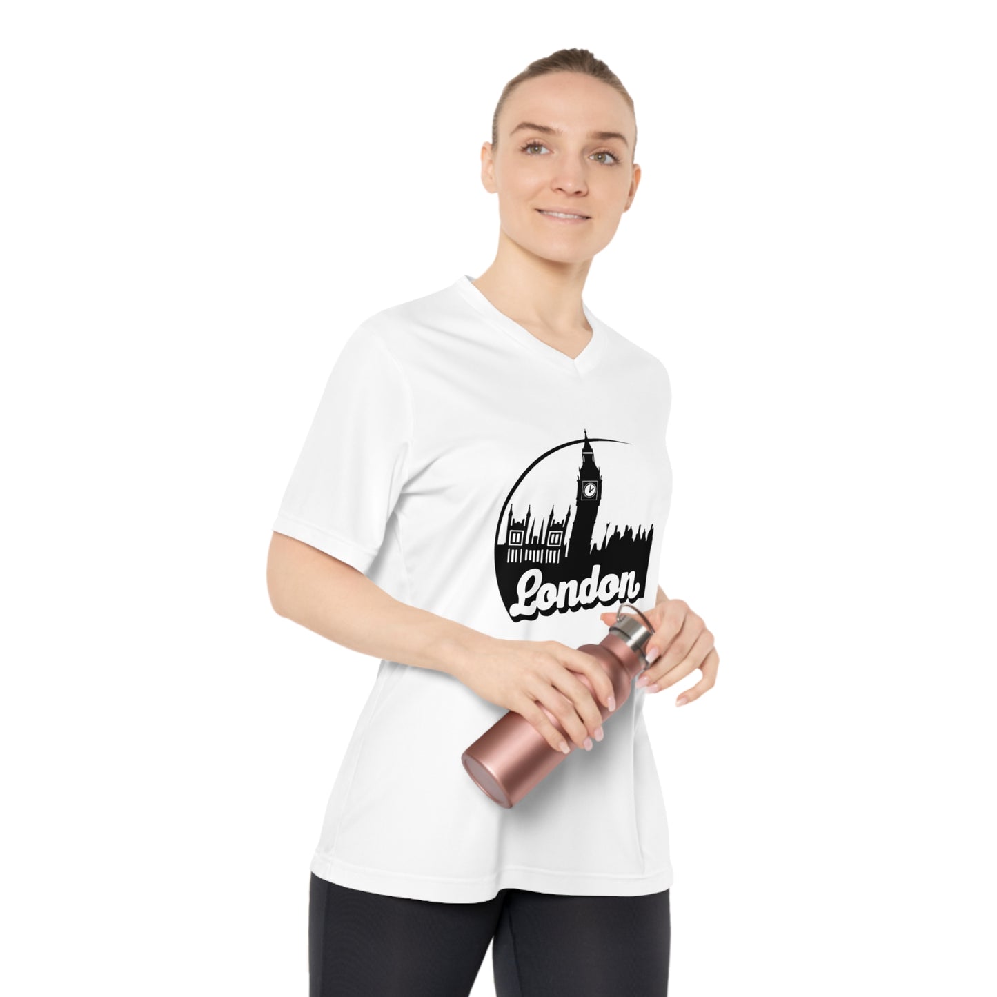 Women's Performance V-Neck T-Shirt - Lovely London - Stylish Active Wear