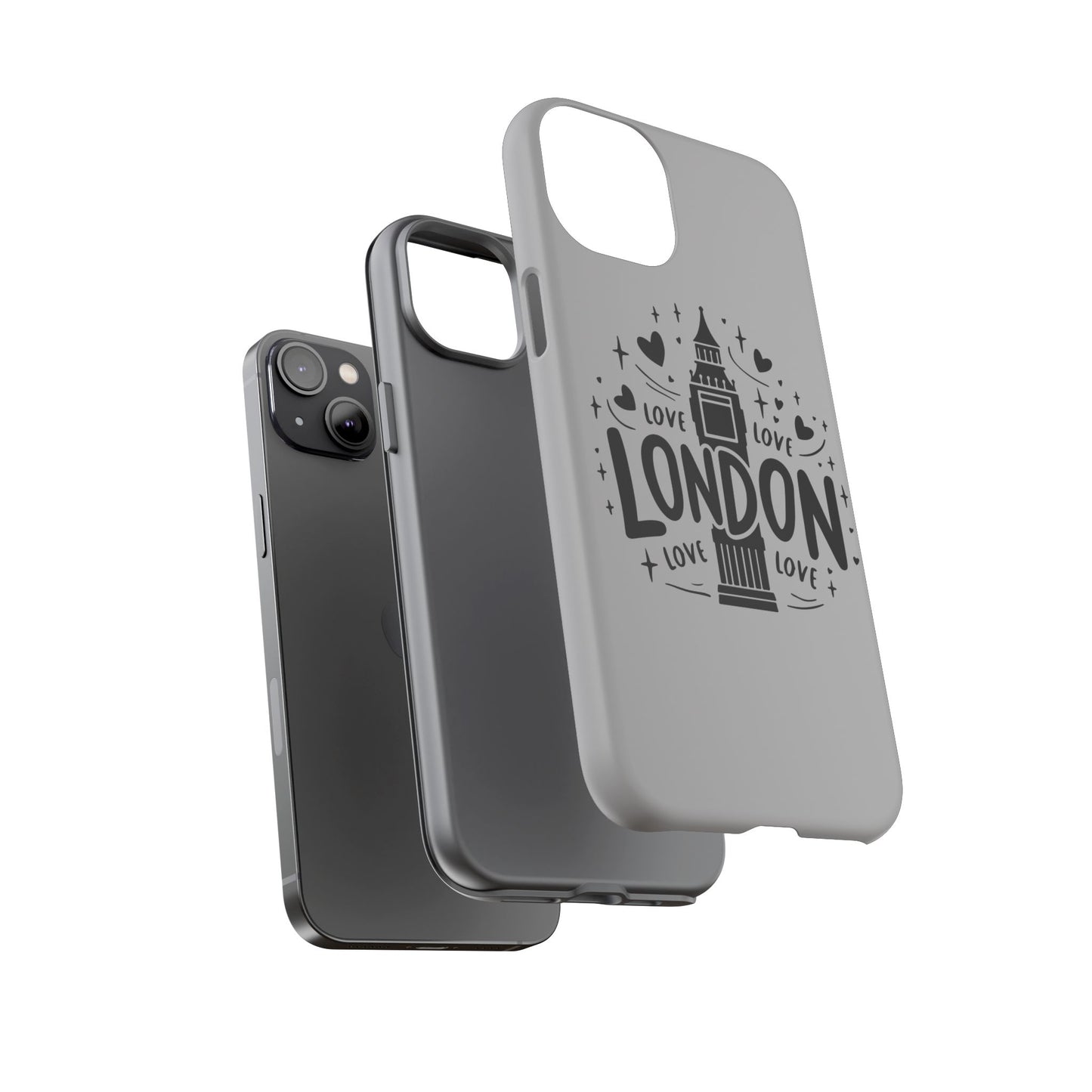 London Love Phone Case, Tough Cases, Stylish Phone Accessories, Unique Gift for Travelers, London Souvenir, Love Design