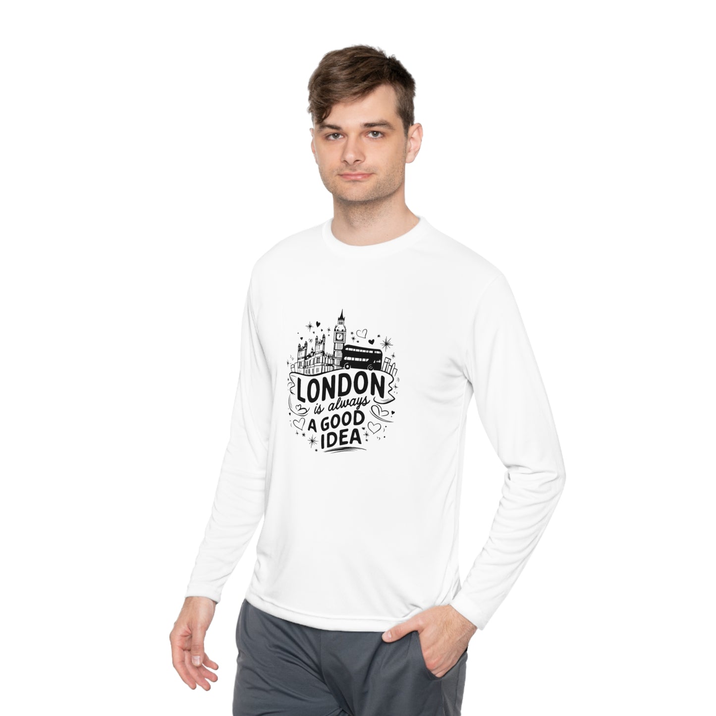 Unisex Lightweight Long Sleeve Tee - London is always a good idea