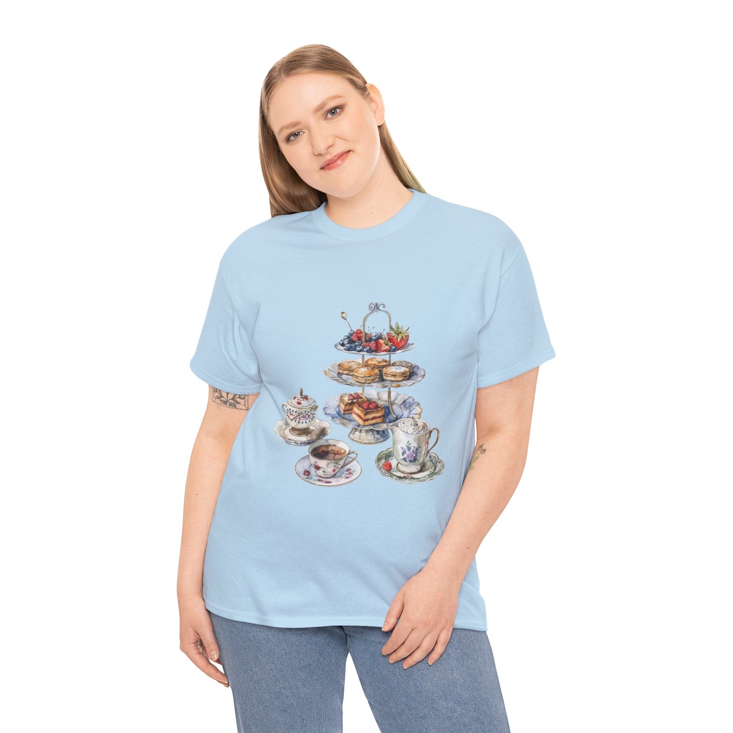 Unisex Heavy Cotton Tee - From Pies to Puddings - Classic British Dishes"