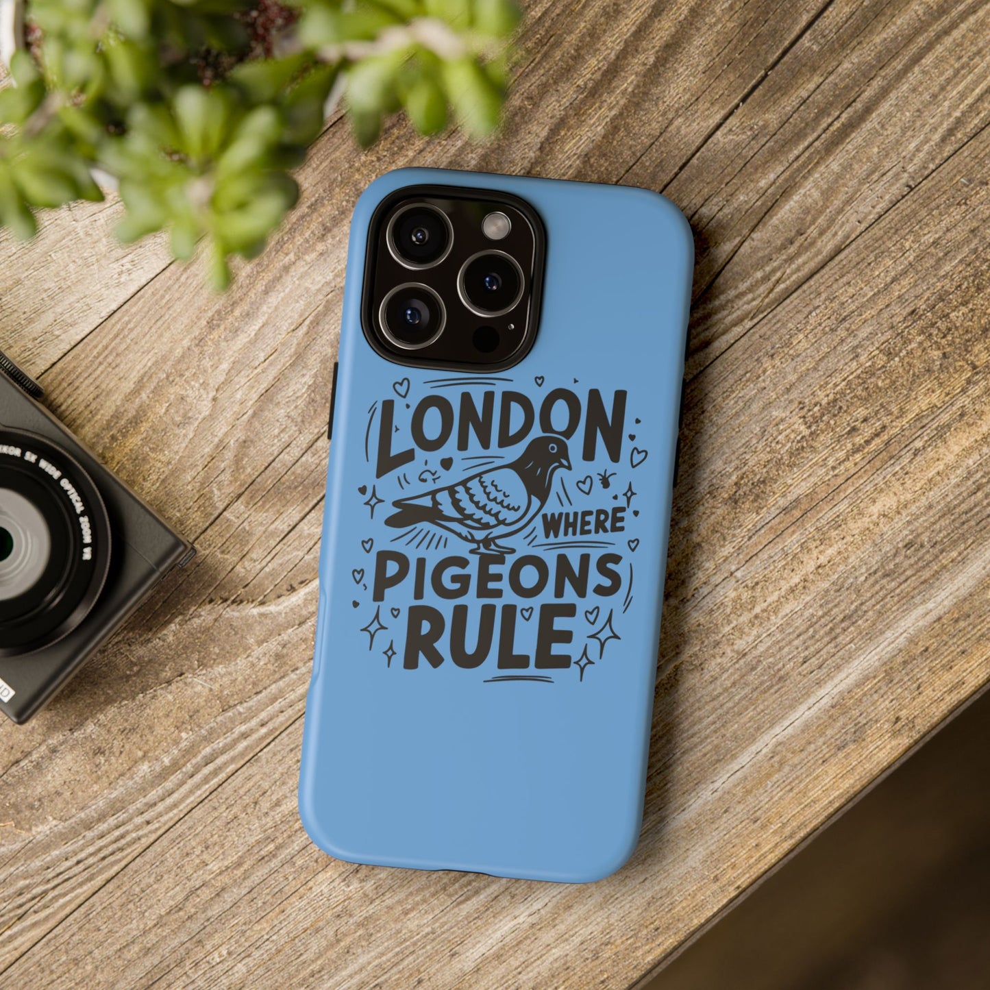 London Pigeon Phone Case, Urban Art Accessory, Tough Phone Cover, Gift for Bird Lovers, London Souvenir, Unique Cell Phone Case
