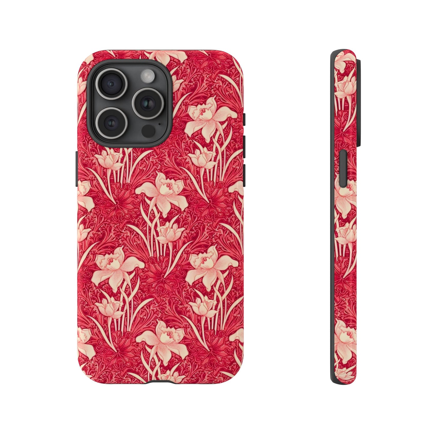 Floral Tough Phone Case - Durable, Stylish Accessory, Perfect Gift for Her, Floral Pattern, Customizable, Ideal for Daily Use