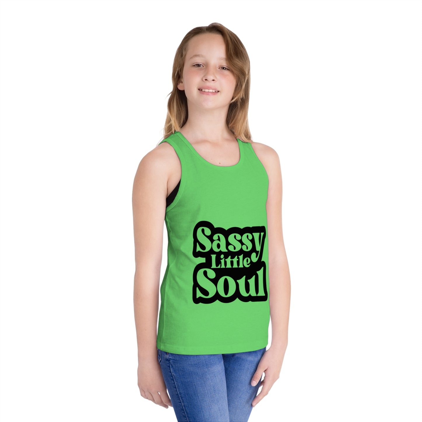 Sassy Little Soul Kid's Jersey Tank Top - Cute Summer Apparel for Little Ones