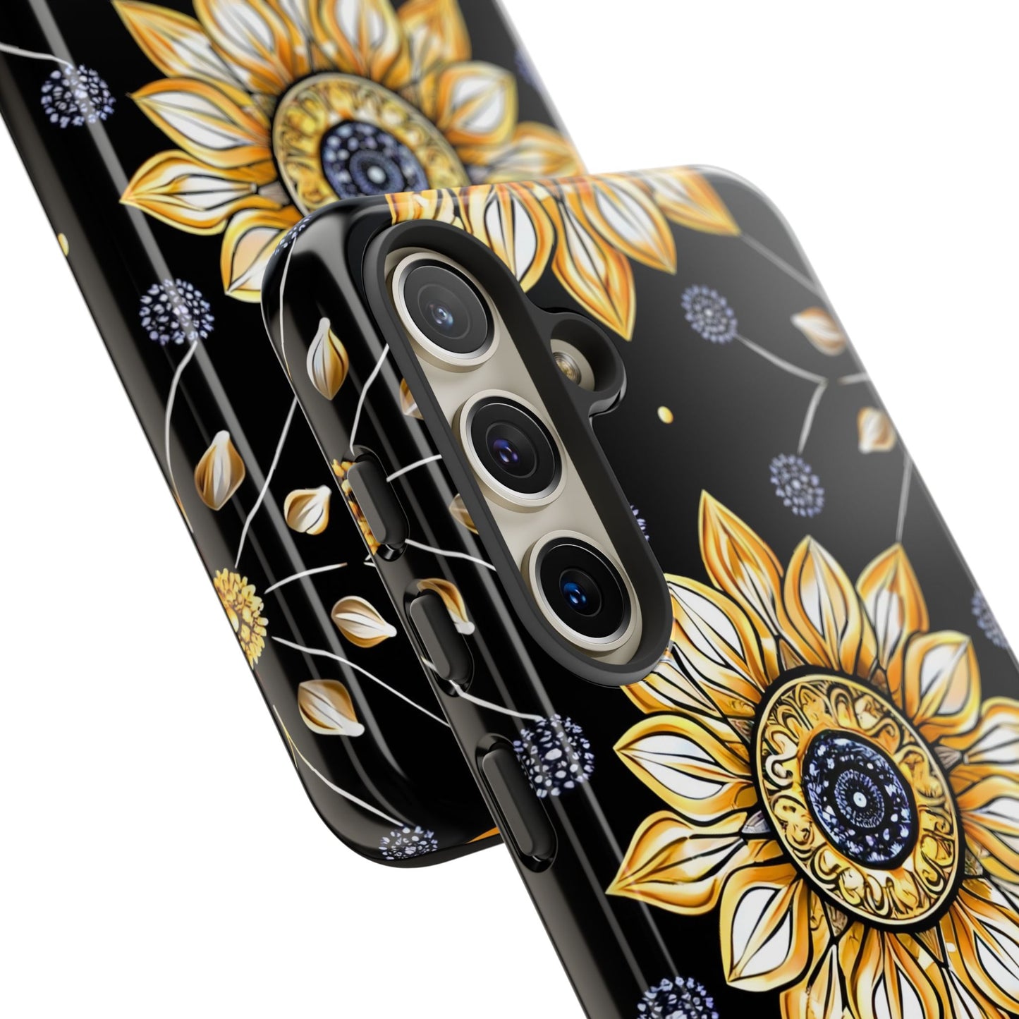 Floral Phone Case with Mandala Design, Tough Cases for iPhone & Samsung, Boho Style, Gift for Her, Unique Accessories
