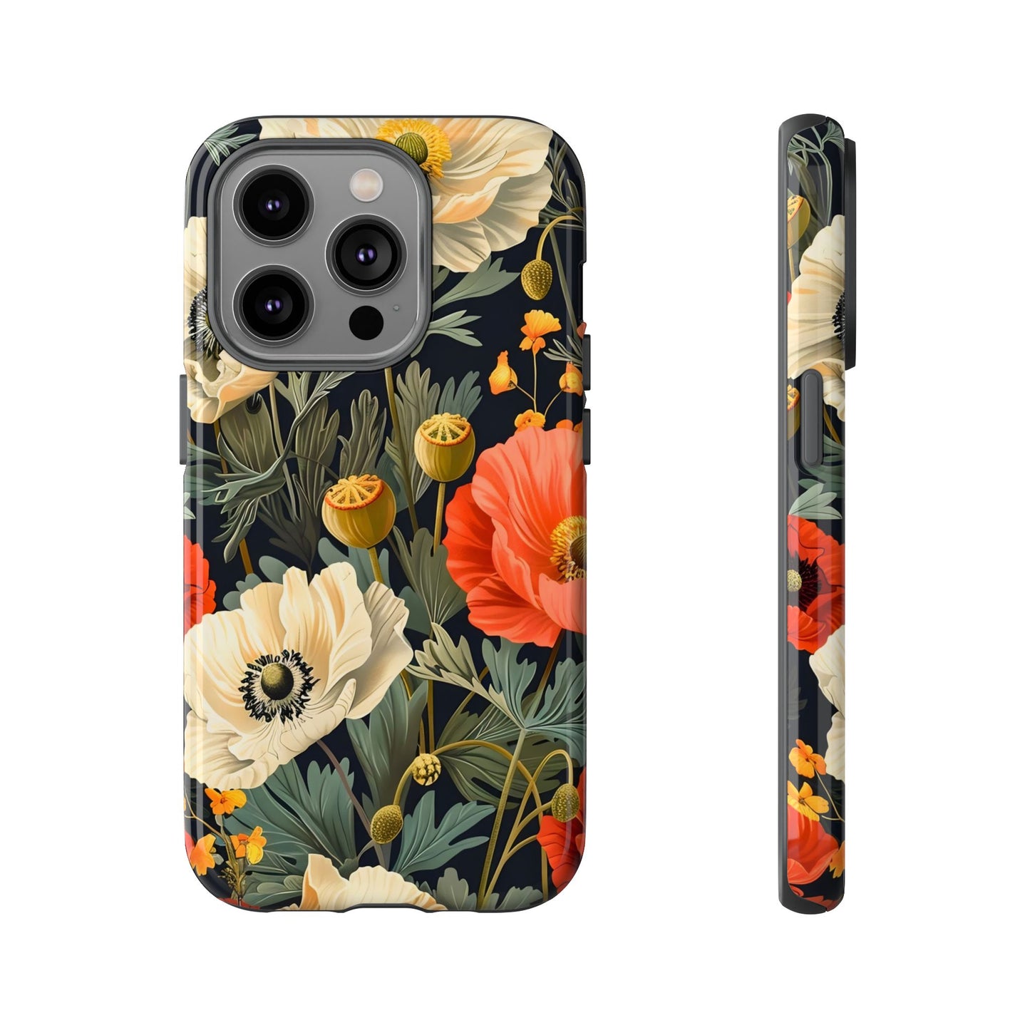 Floral Phone Case, Tough Cases with Botanical Design, Flower Protection Case, Gift for Nature Lovers, Eco-Friendly Mobile Cover