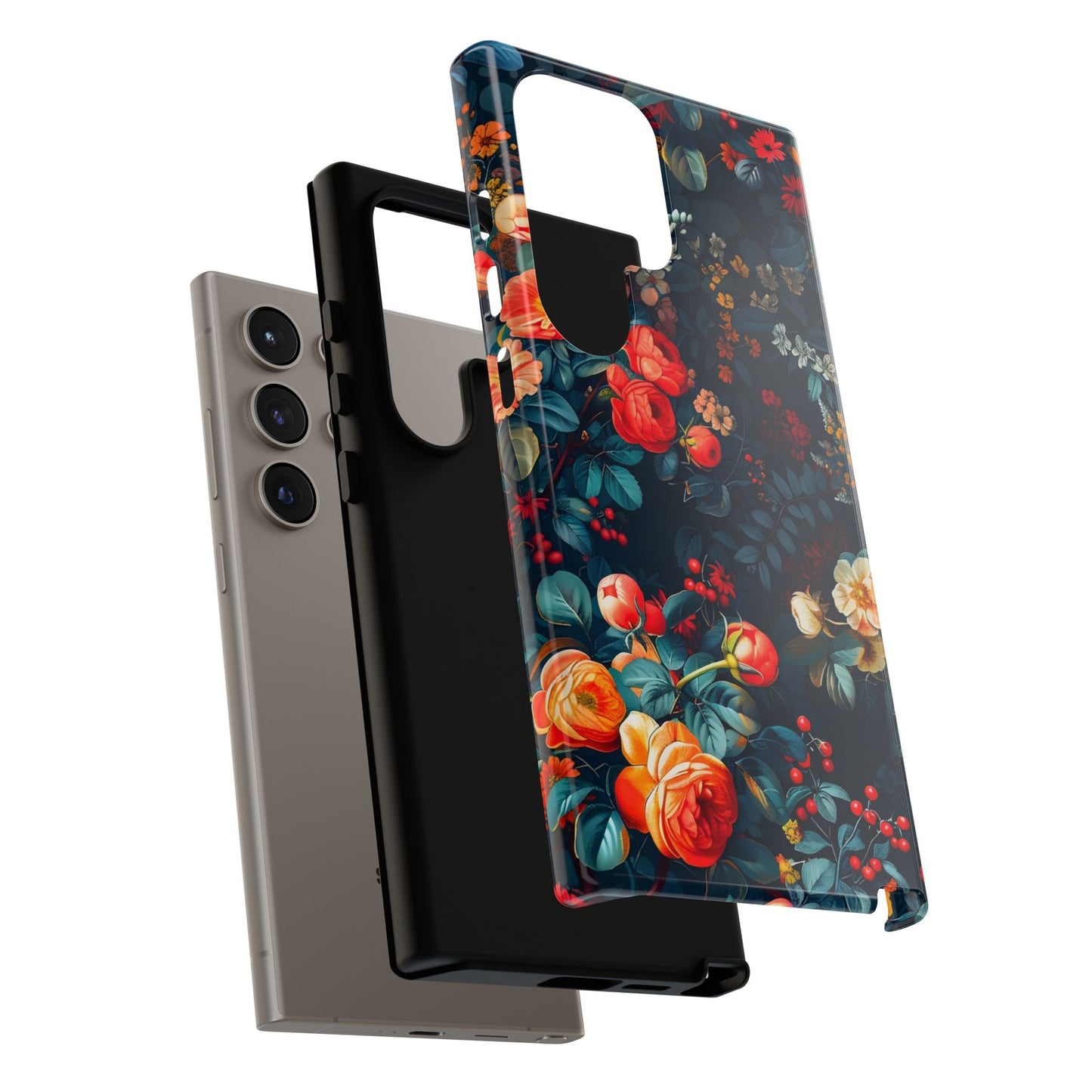 Floral Phone Case - Tough Cases, iPhone Protection, Elegant Floral Design, Gift for Her, Stylish Tech Accessory