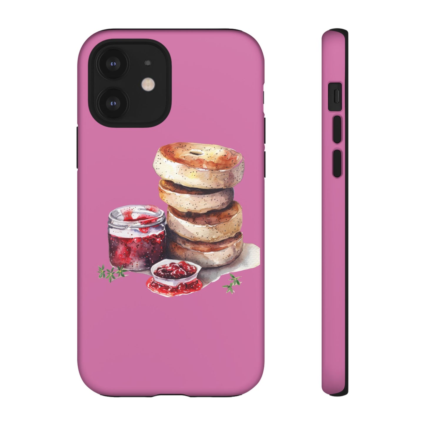 Cute Bagel Phone Case, Tough Cases for Food Lovers, Unique Gifts for Foodies, Phone Accessories for Breakfast Lovers, Fun and Stylish Cases