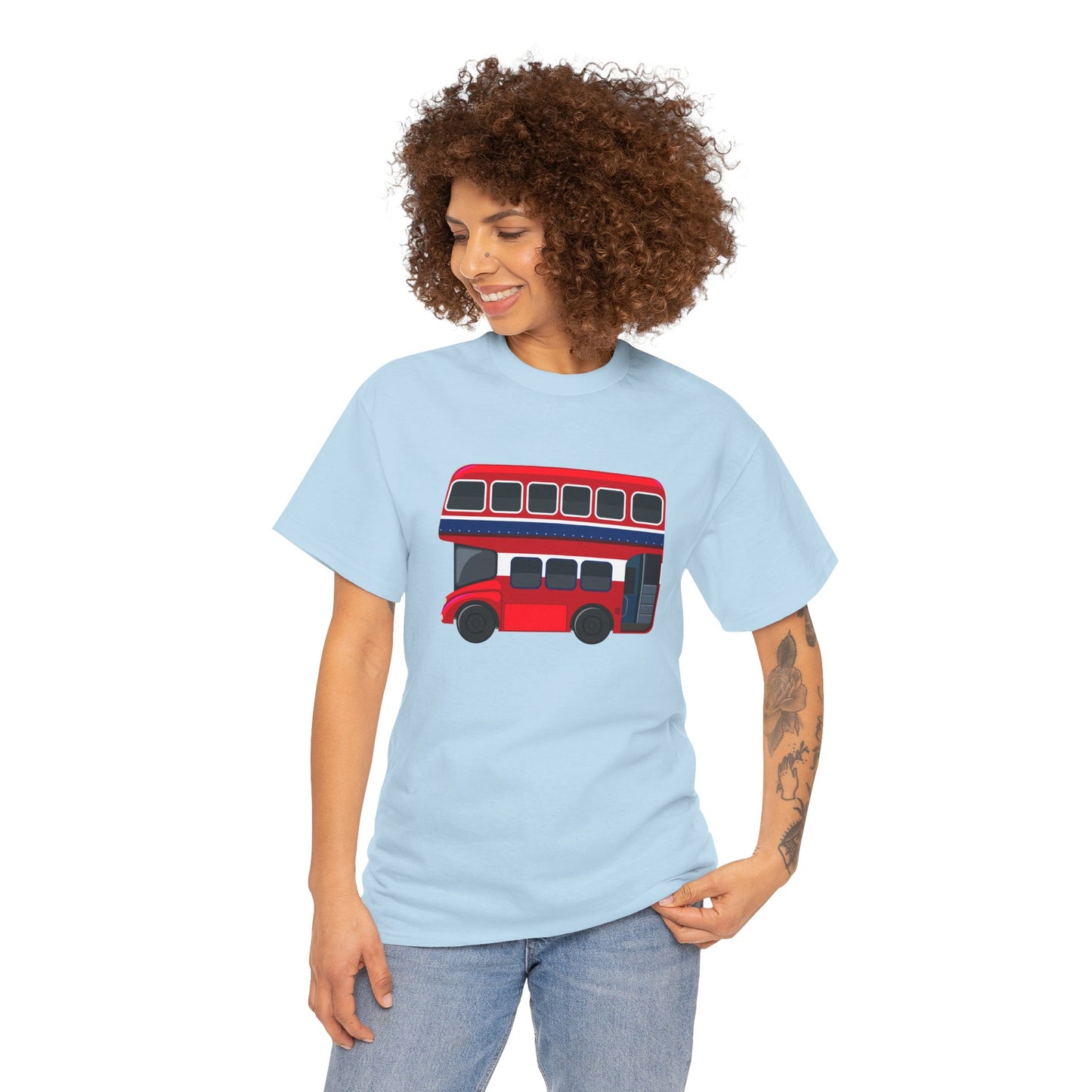 Unisex Heavy Cotton Tee - London Transport English Bus