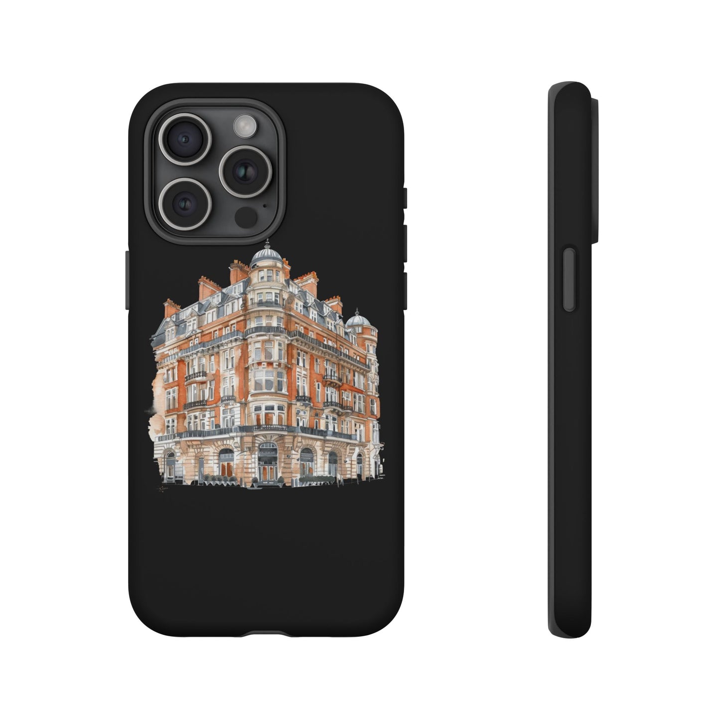Cityscape Phone Case, Tough Phone Cover, Urban Art Case, Vintage Architecture Design, Gift for Travelers, Stylish Phone Accessory