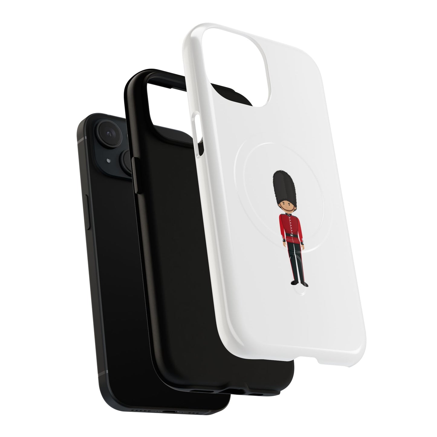 Guard Themed Magnetic Phone Case, Cute Soldier Design, Gift for Kids, Unique Gadget Accessory, Fun Phone Cover