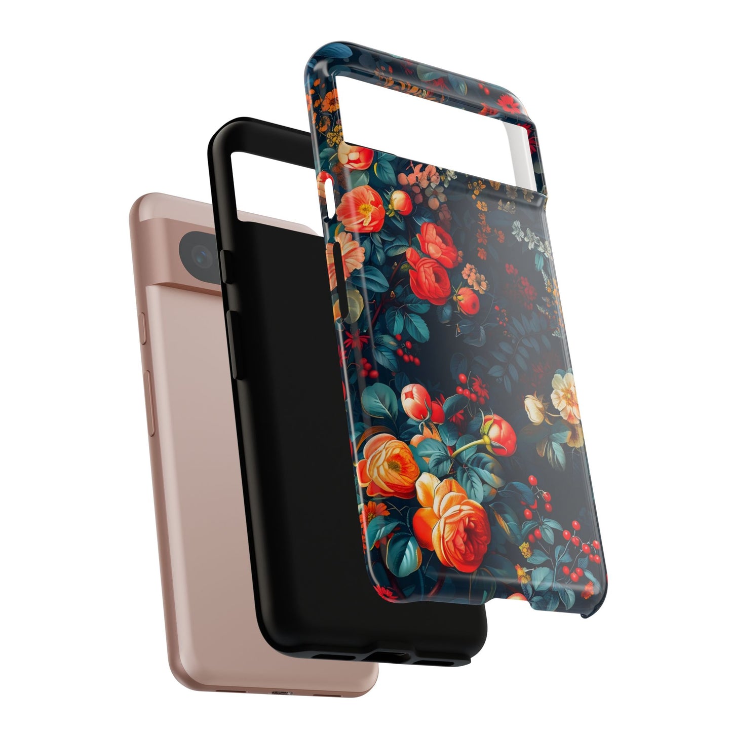 Floral Phone Case - Tough Cases, iPhone Protection, Elegant Floral Design, Gift for Her, Stylish Tech Accessory