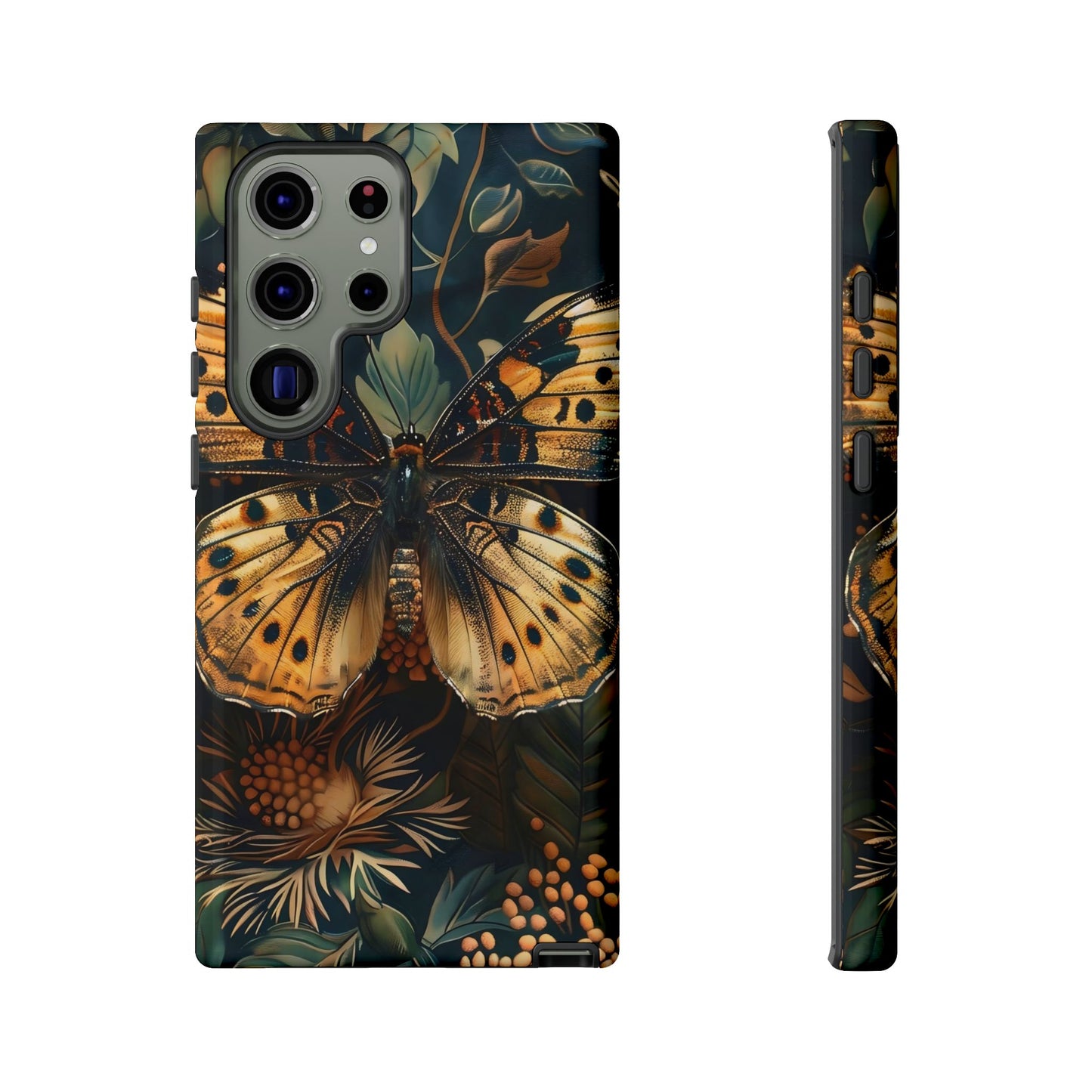 Butterfly Floral Phone Case, Tough Cases, Protective Cover, Unique Gift, Nature Lover, Art Print, Spring Decor