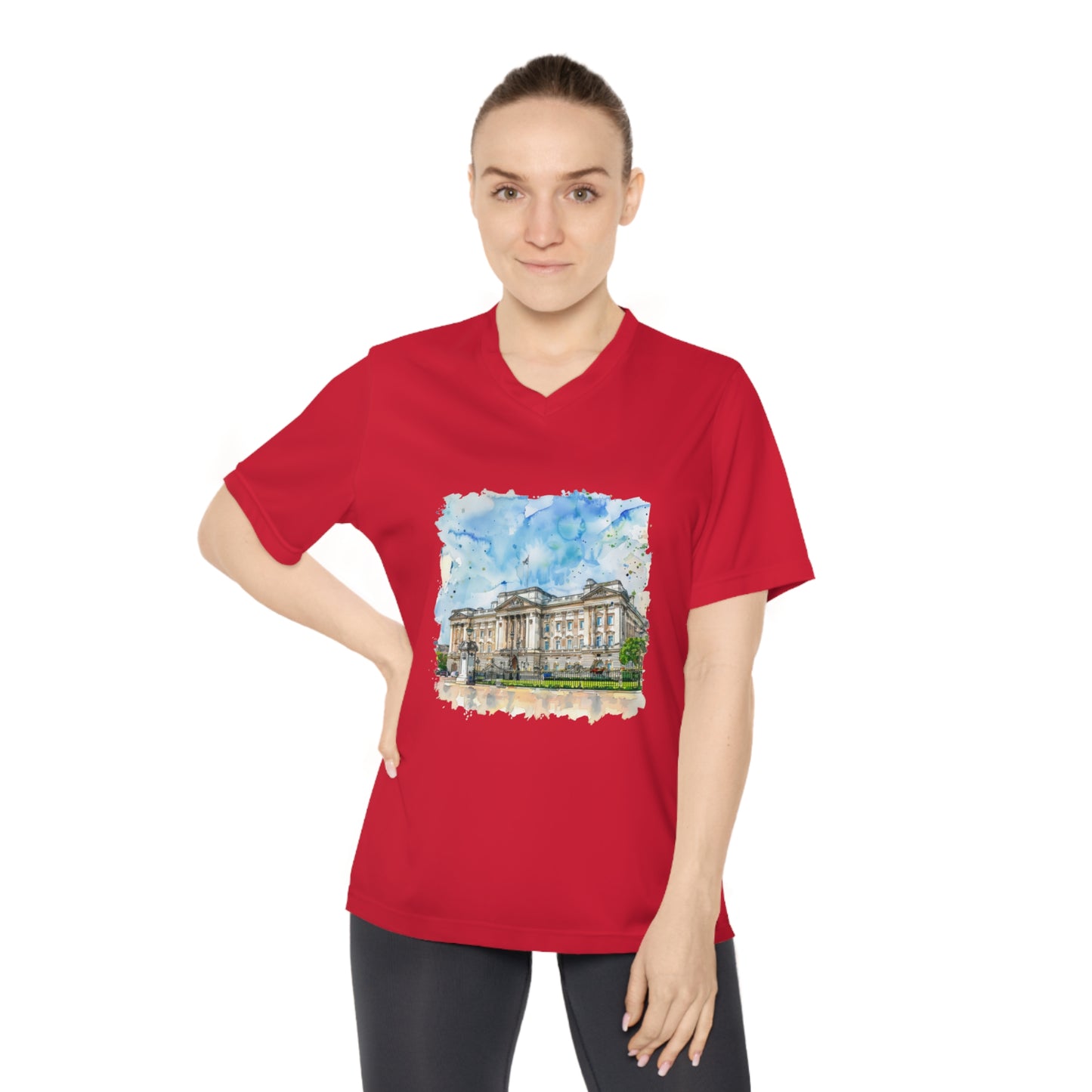 Women's Performance V-Neck T-Shirt - British Nature - Scenic Landscapes and Natural Beauty