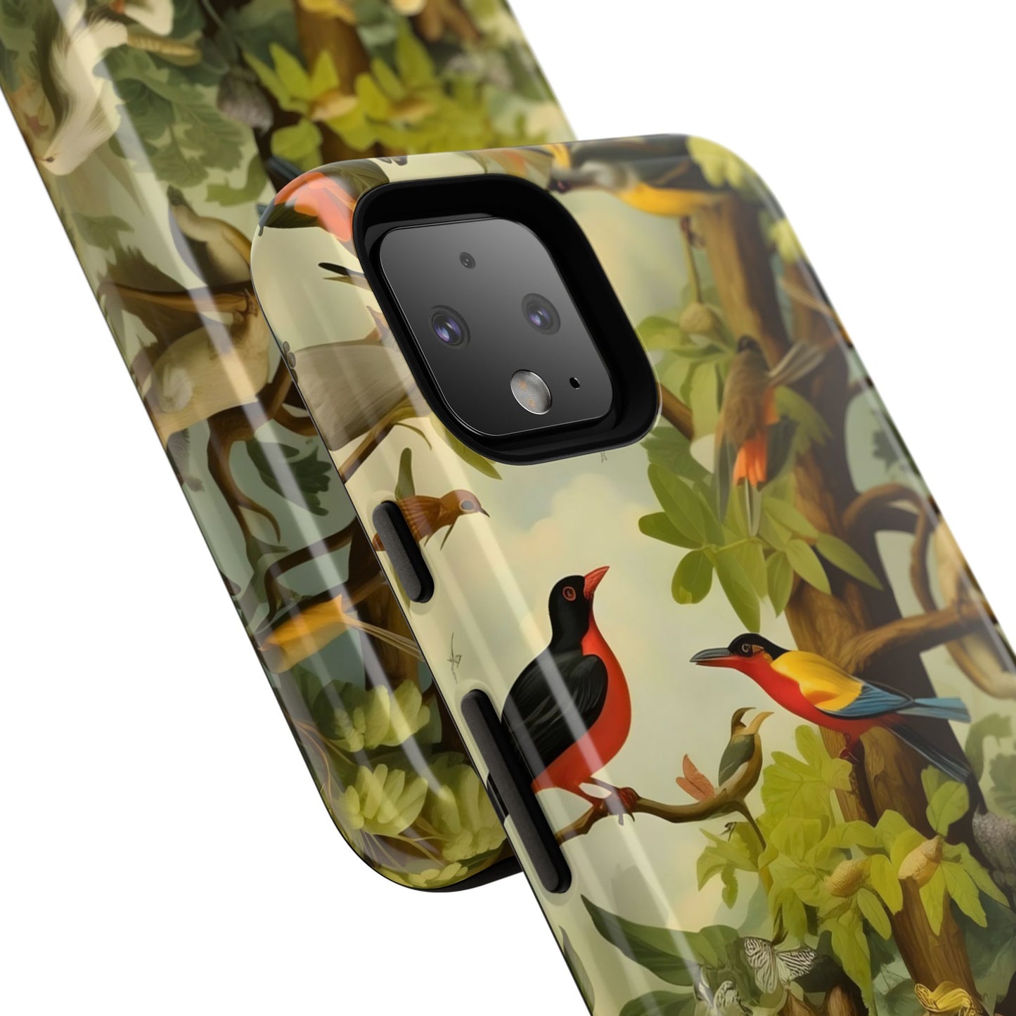 Nature-Inspired Phone Case, Tropical Bird Phone Case, Floral iPhone Case, Unique Phone Cover, Gift for Bird Lovers, Eco-Friendly Phone Case