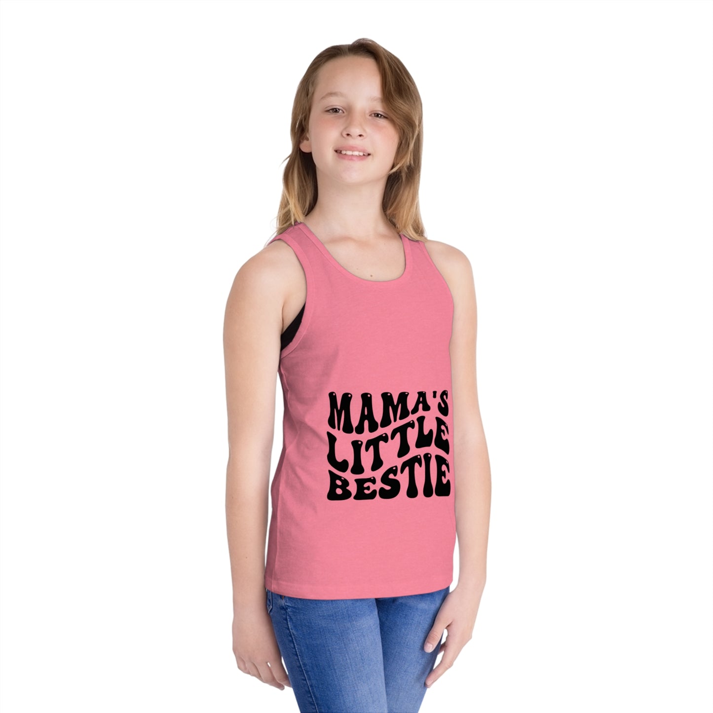 Kids Jersey Tank Top - Mama's Little Bestie - Fun & Trendy Summer Wear