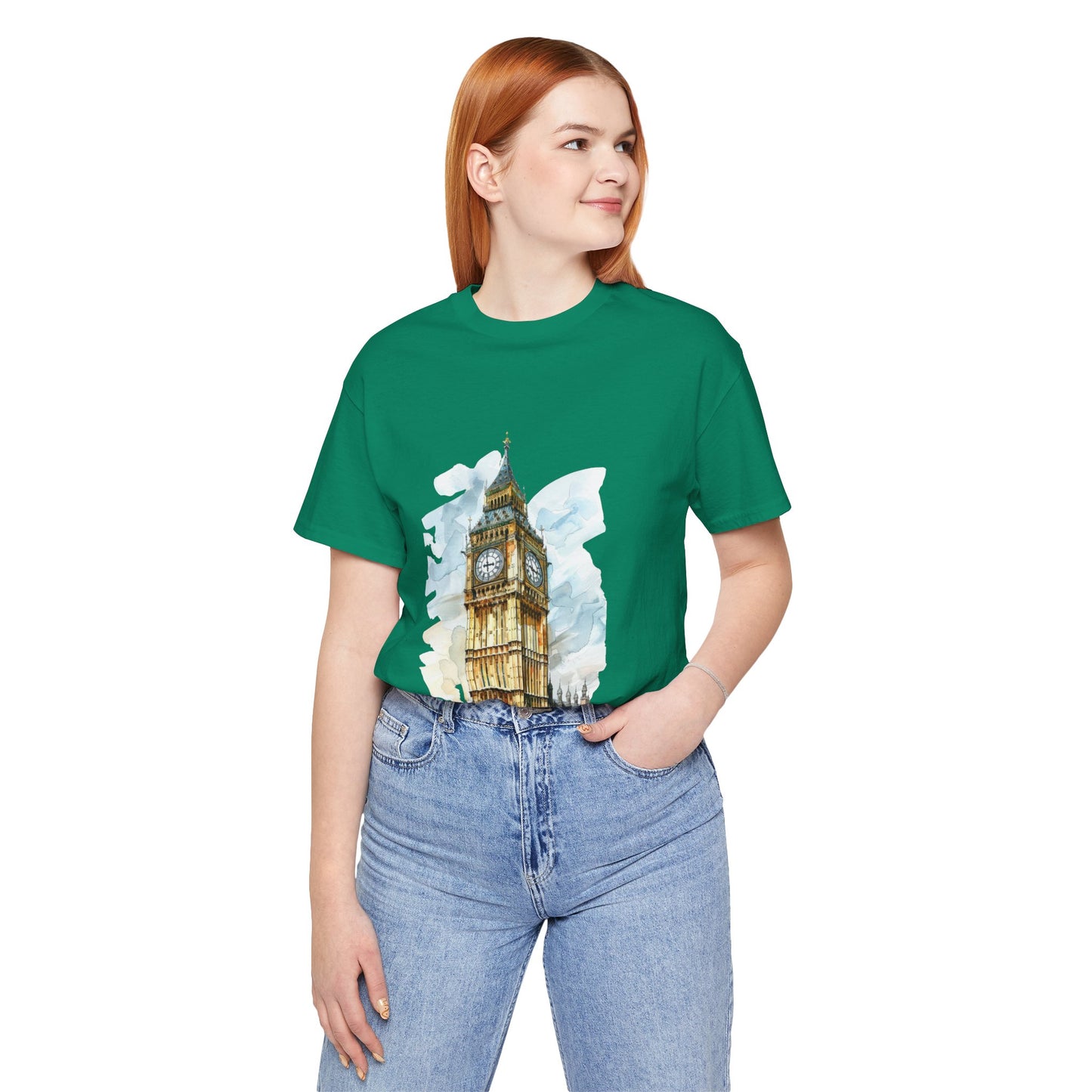 Unisex Jersey Short Sleeve Tee - Iconic Big Ben Clock Tower Design - London Landmark
