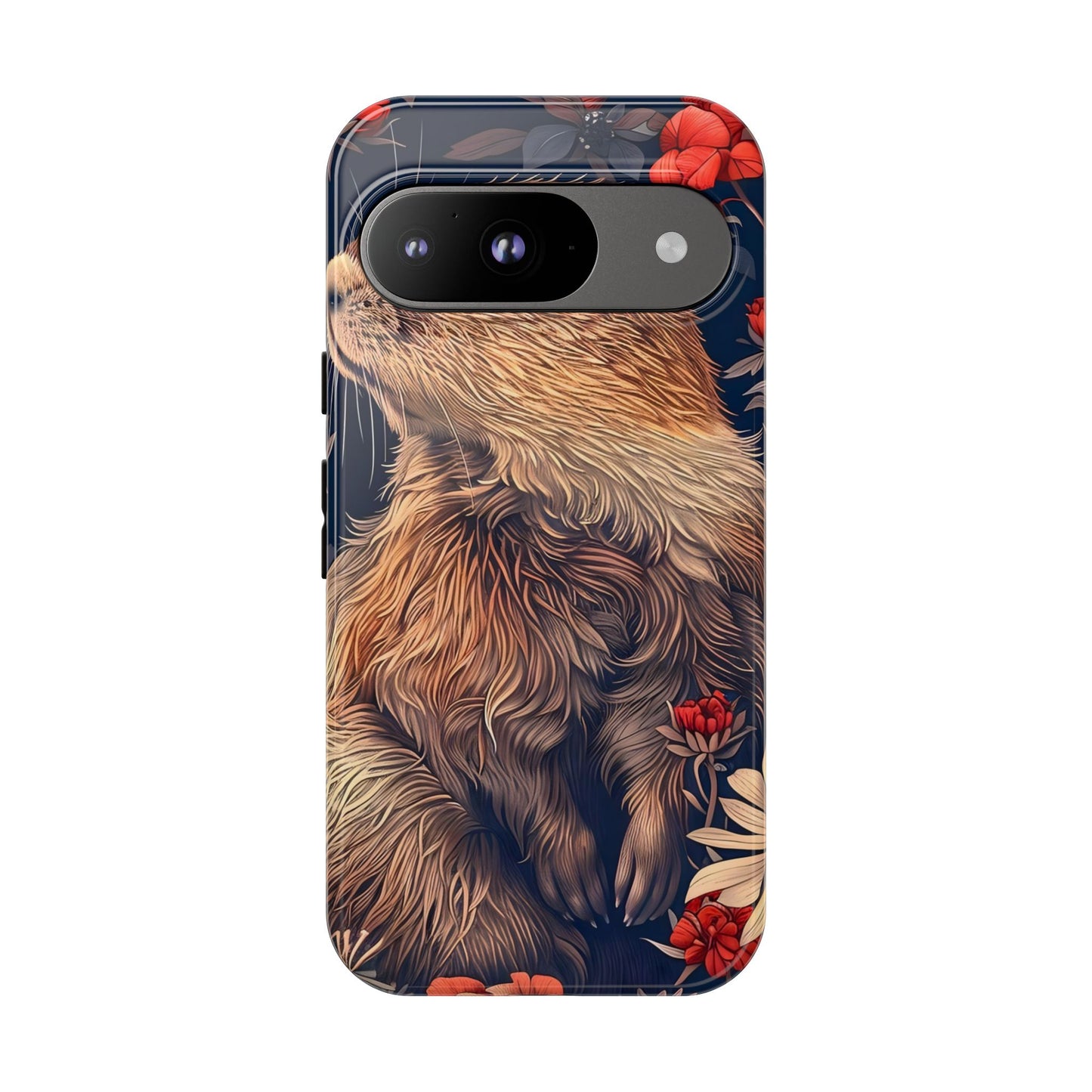 Floral Critter Phone Case, Tough Cases for Animal Lovers, Protective Cases for Phones, Unique Gift for Wildlife Enthusiasts