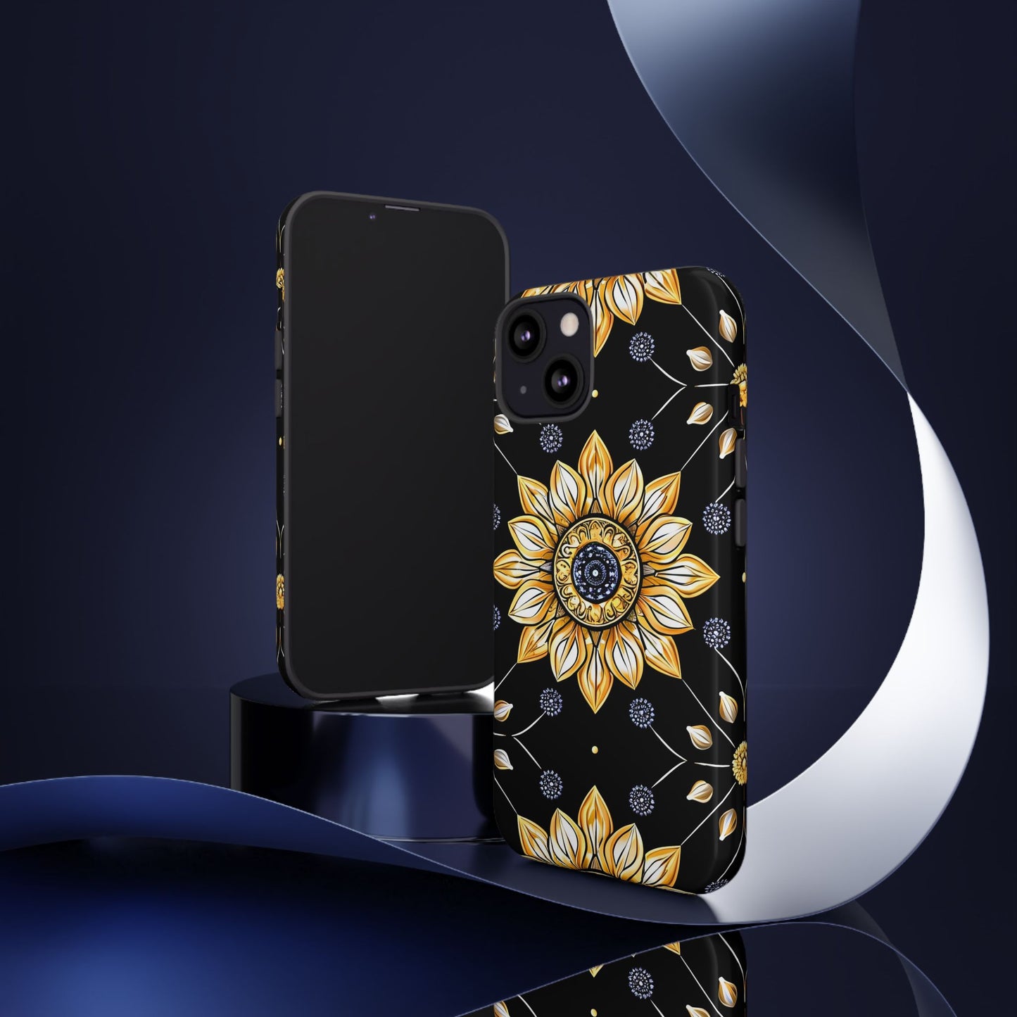 Floral Phone Case with Mandala Design, Tough Cases for iPhone & Samsung, Boho Style, Gift for Her, Unique Accessories