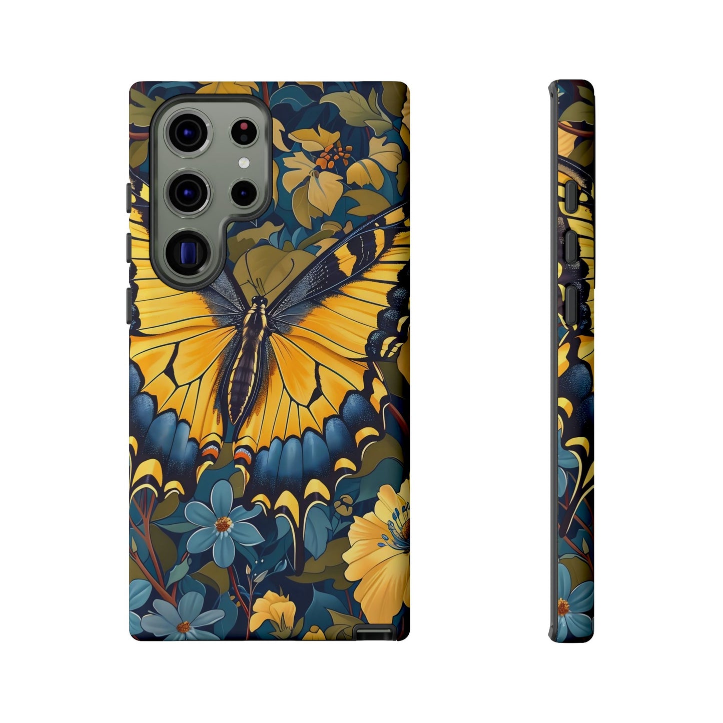 Colorful Butterfly Phone Case, Floral Design, Tough Cases, Protective Cover, Gifts for Nature Lovers, Birthday Present