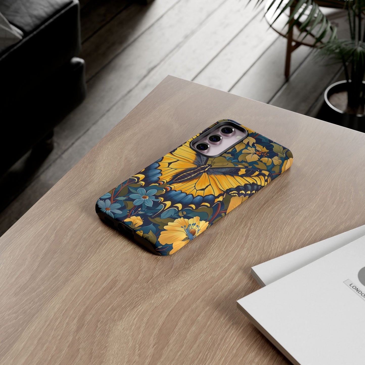 Colorful Butterfly Phone Case, Floral Design, Tough Cases, Protective Cover, Gifts for Nature Lovers, Birthday Present