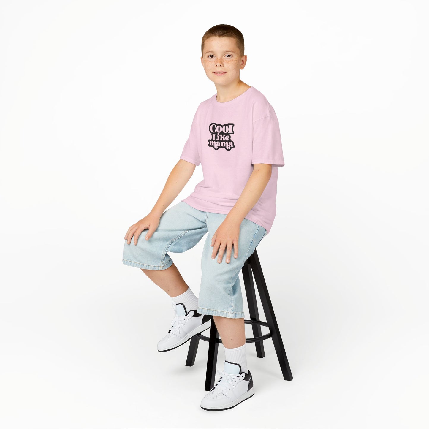 Kids Heavy Cotton Tee - Cool Like Mama Retro SVG PNG - Fun & Stylish Apparel for Young Trendsetters