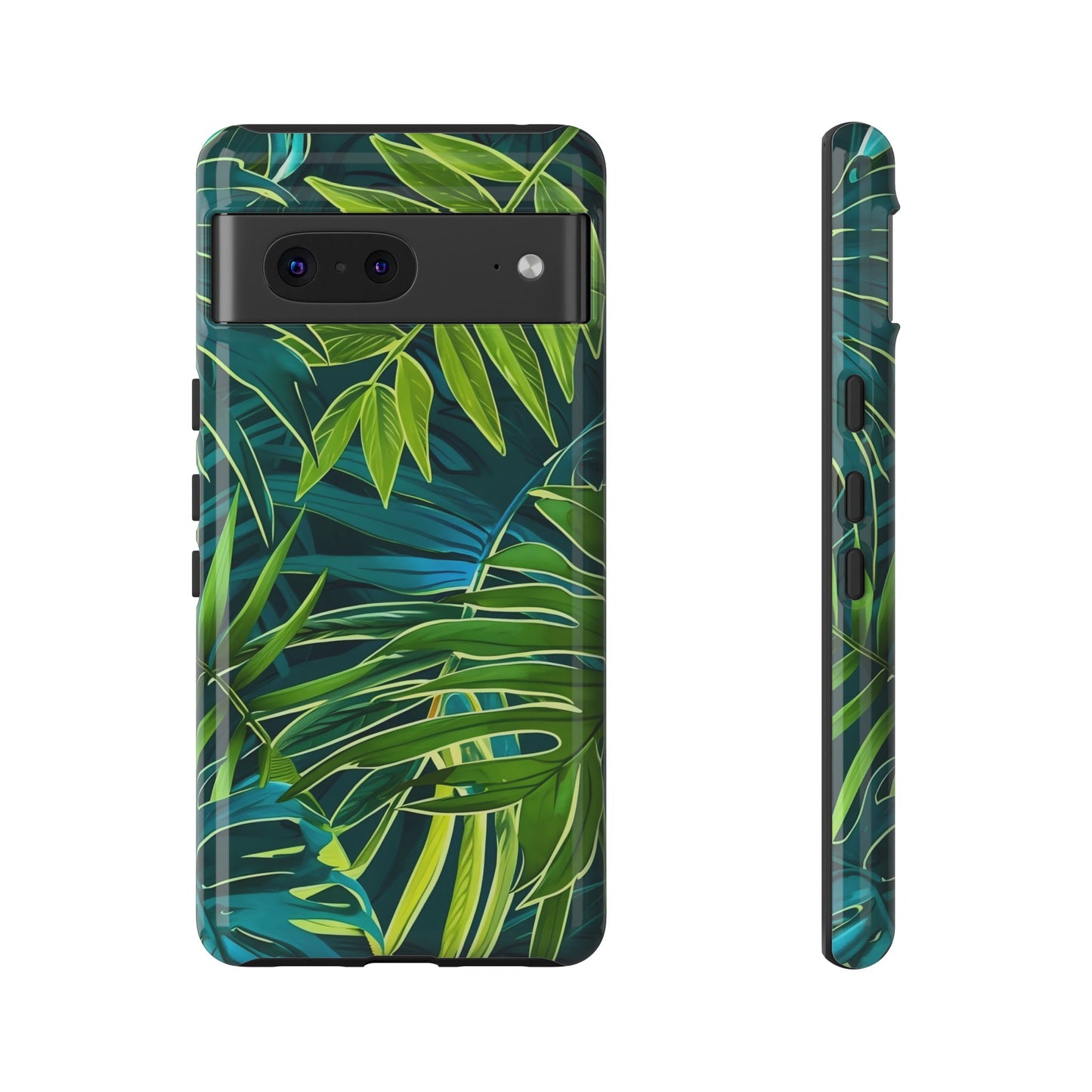 Tropical Phone Case - Durable Green Leaf Design, Eco-Friendly Gift, Trendy Accessory, Nature Lover's Case, Summer Vibes