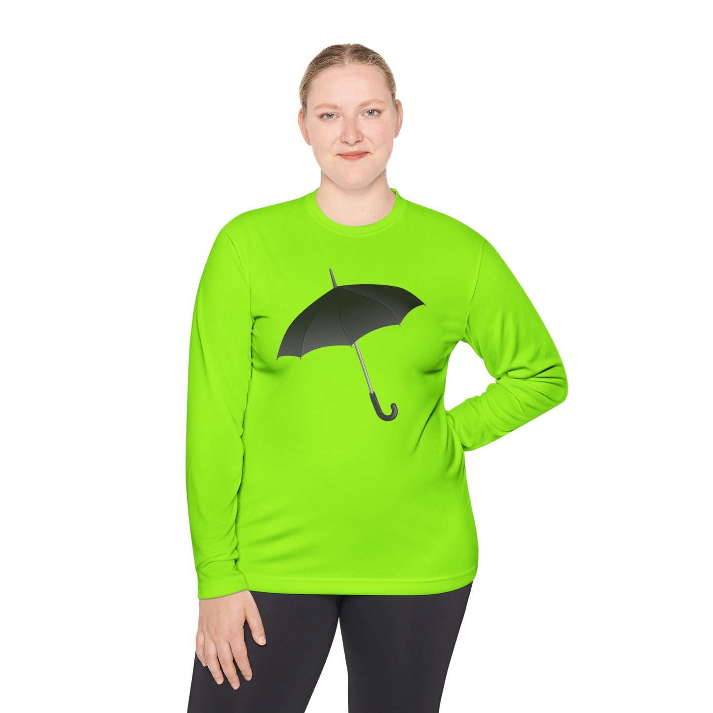 Unisex Lightweight Long Sleeve Tee - Regal Royal Umbrella - Elegant and Majestic Design