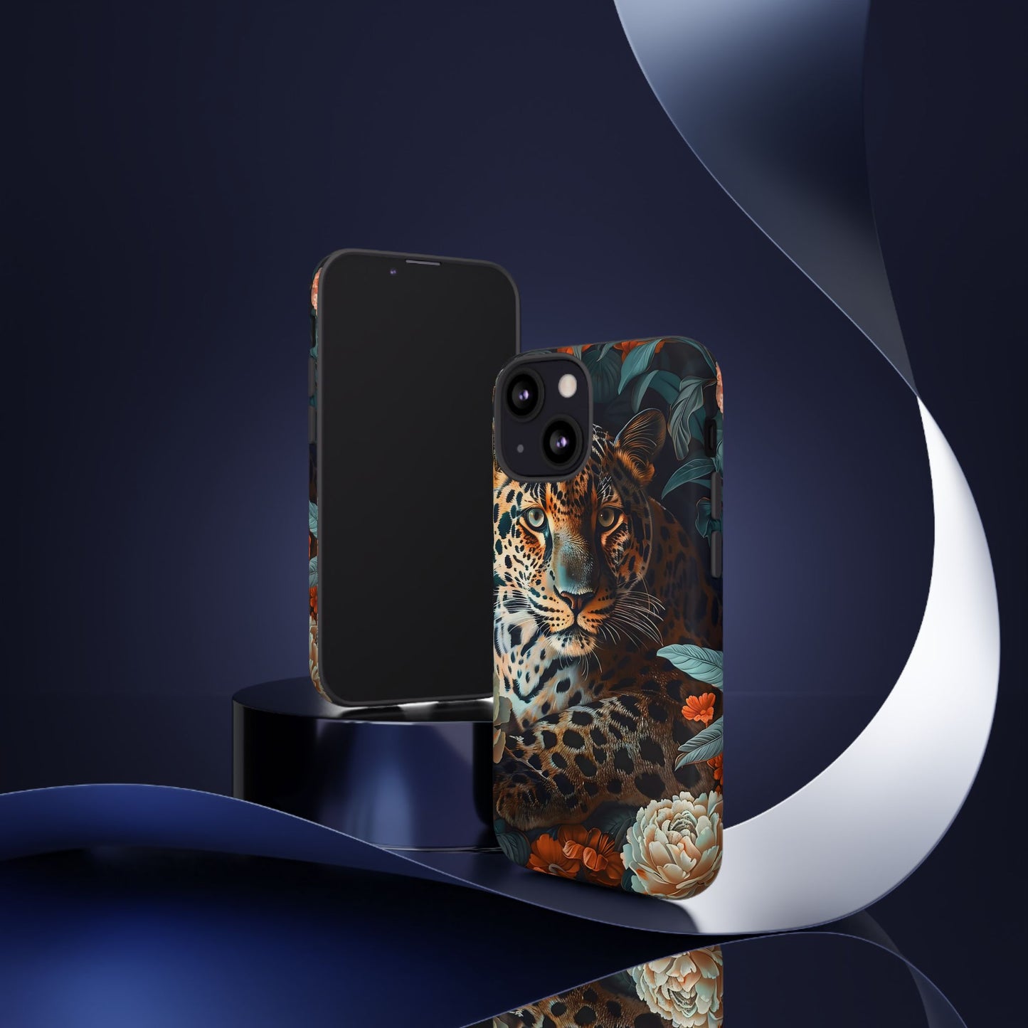 Wildlife Phone Case with Leopard Design | Tough Cases, Animal Prints, Floral Phone Cover, Gift for Nature Lovers, Unique Phone Accessories