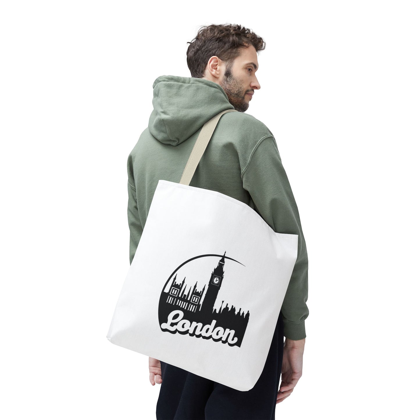 Stylish London Tote Bag, Travel Gift, Decorative Tote, Unique London Souvenir, Eco-Friendly Shopping Bag
